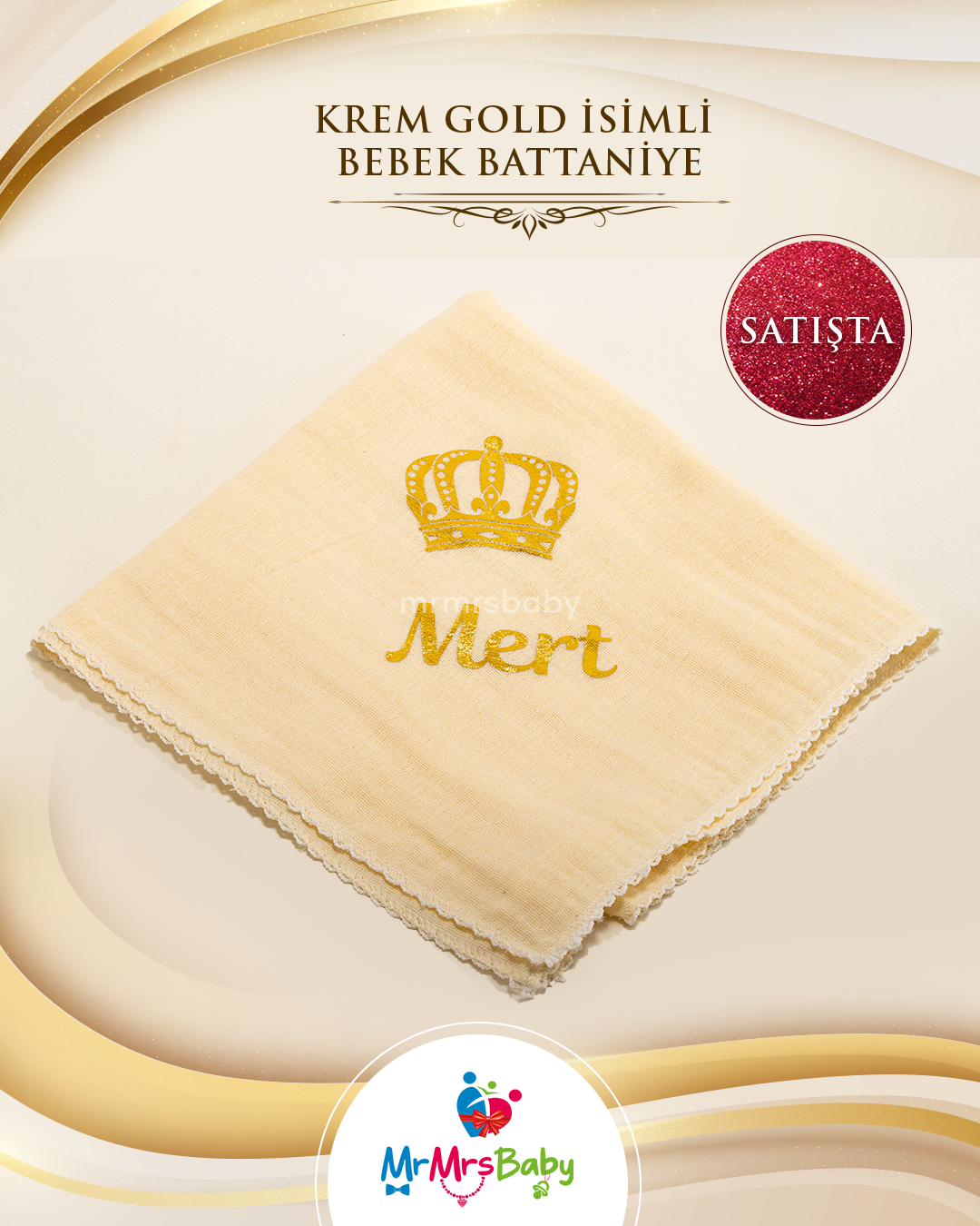 Krem Gold Erkek Bebek Şehzade Sünnet Takımı ve Mevlüt Seti