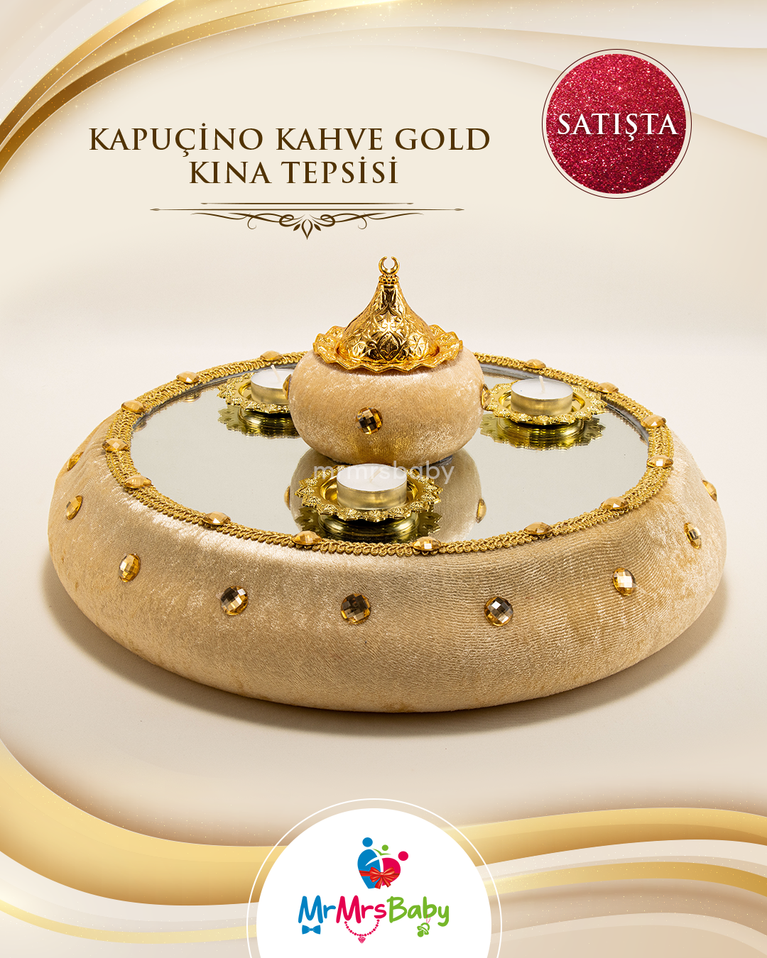 Krem Gold Erkek Bebek Şehzade Sünnet Takımı ve Mevlüt Seti
