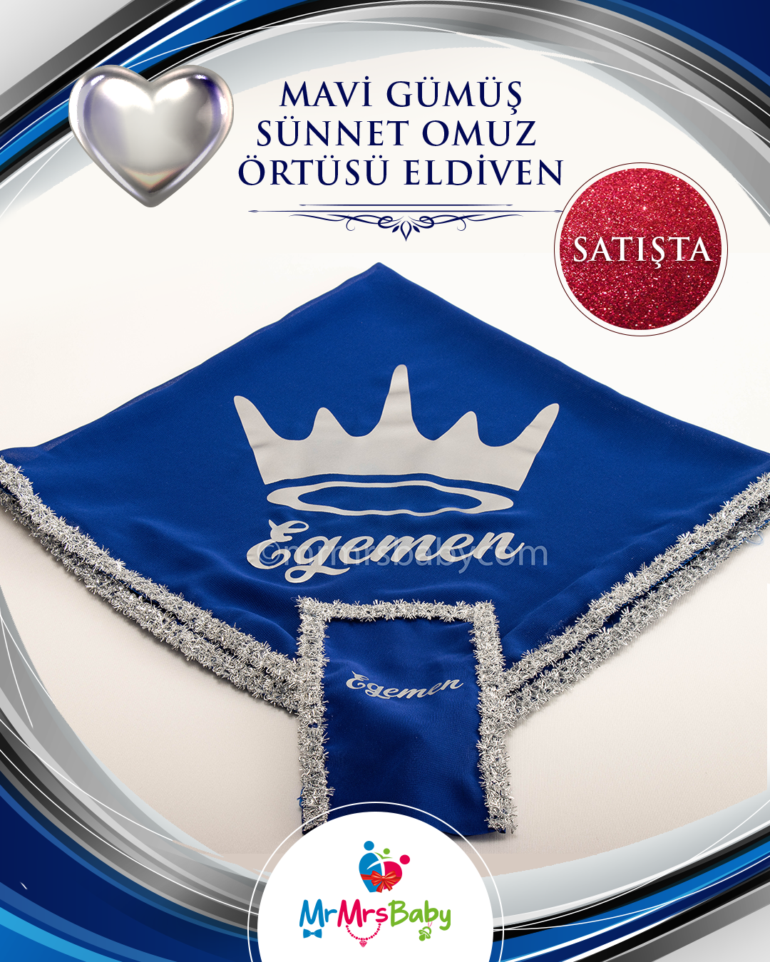 Mega Mavi Gümüş Sünnet Kına Seti