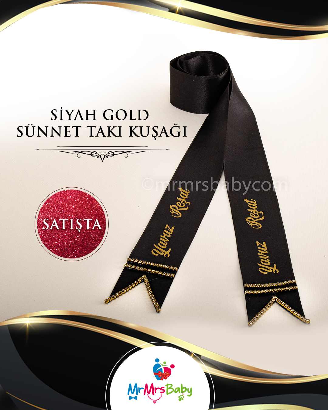 Mini Siyah Gold Sünnet Kına Seti