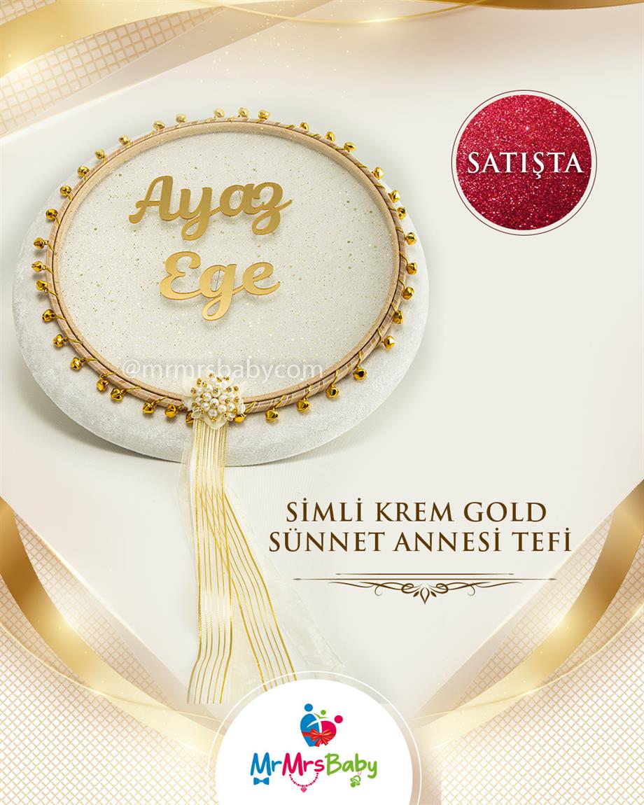 Simli Krem Gold Sünnet  Kına Seti