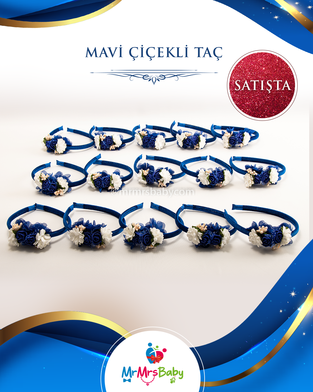 Simli Mavi Gold Sünnet  Kına Seti
