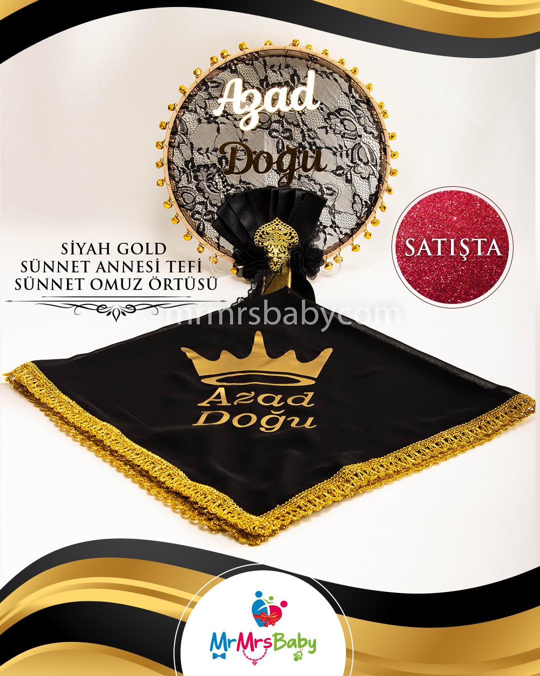 Siyah Gold Sünnet Kına Seti