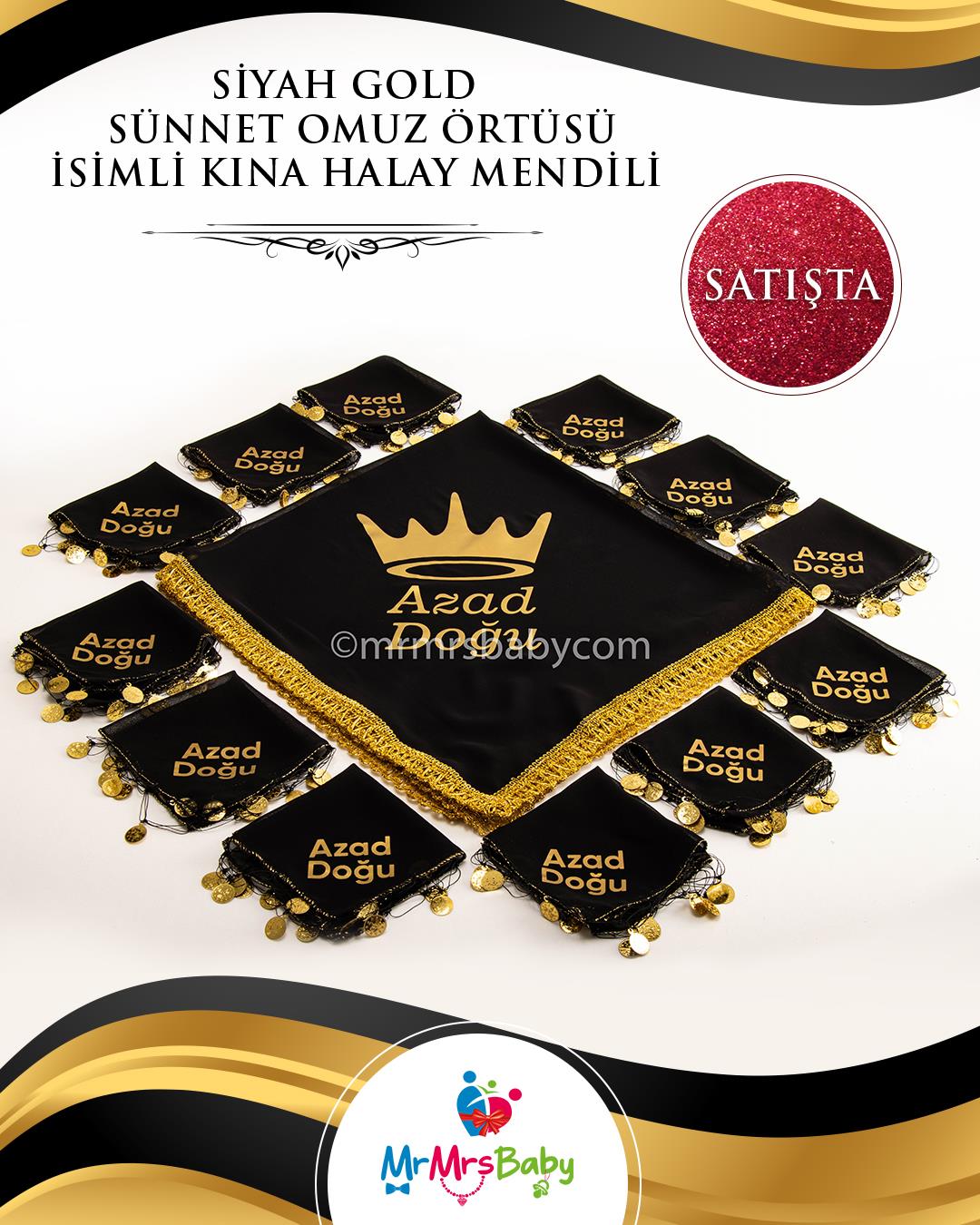 Siyah Gold Sünnet Kına Seti