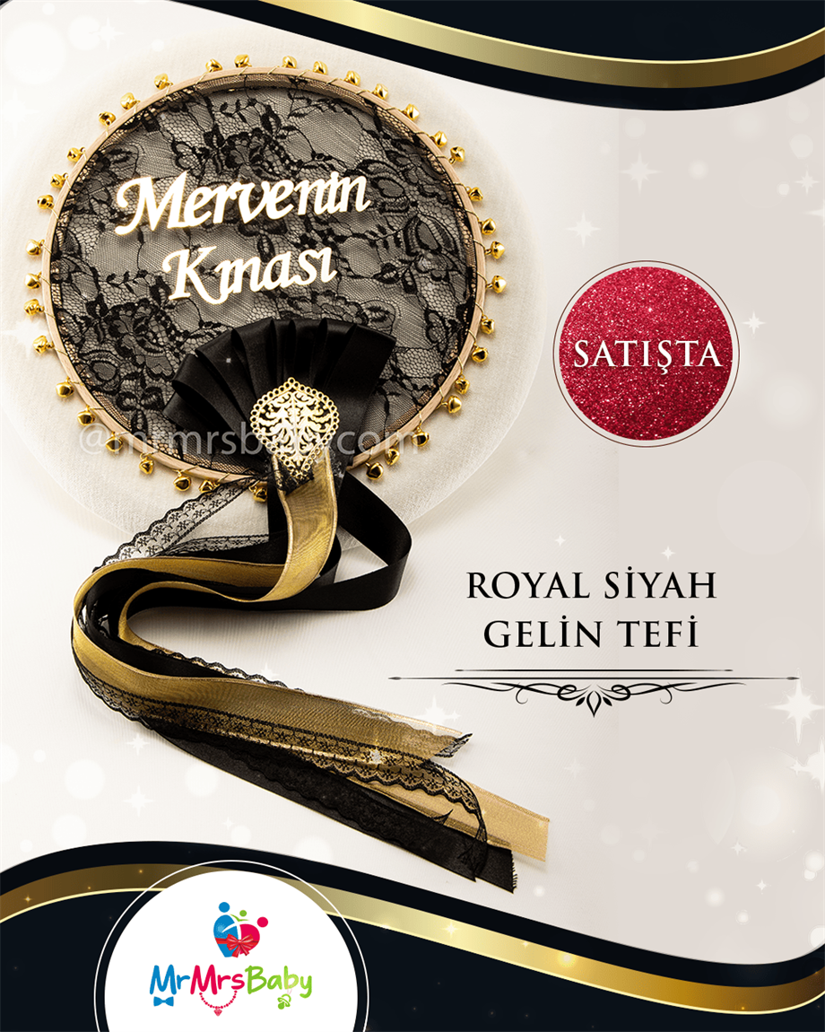 Siyah Royal  Gold Kına Seti