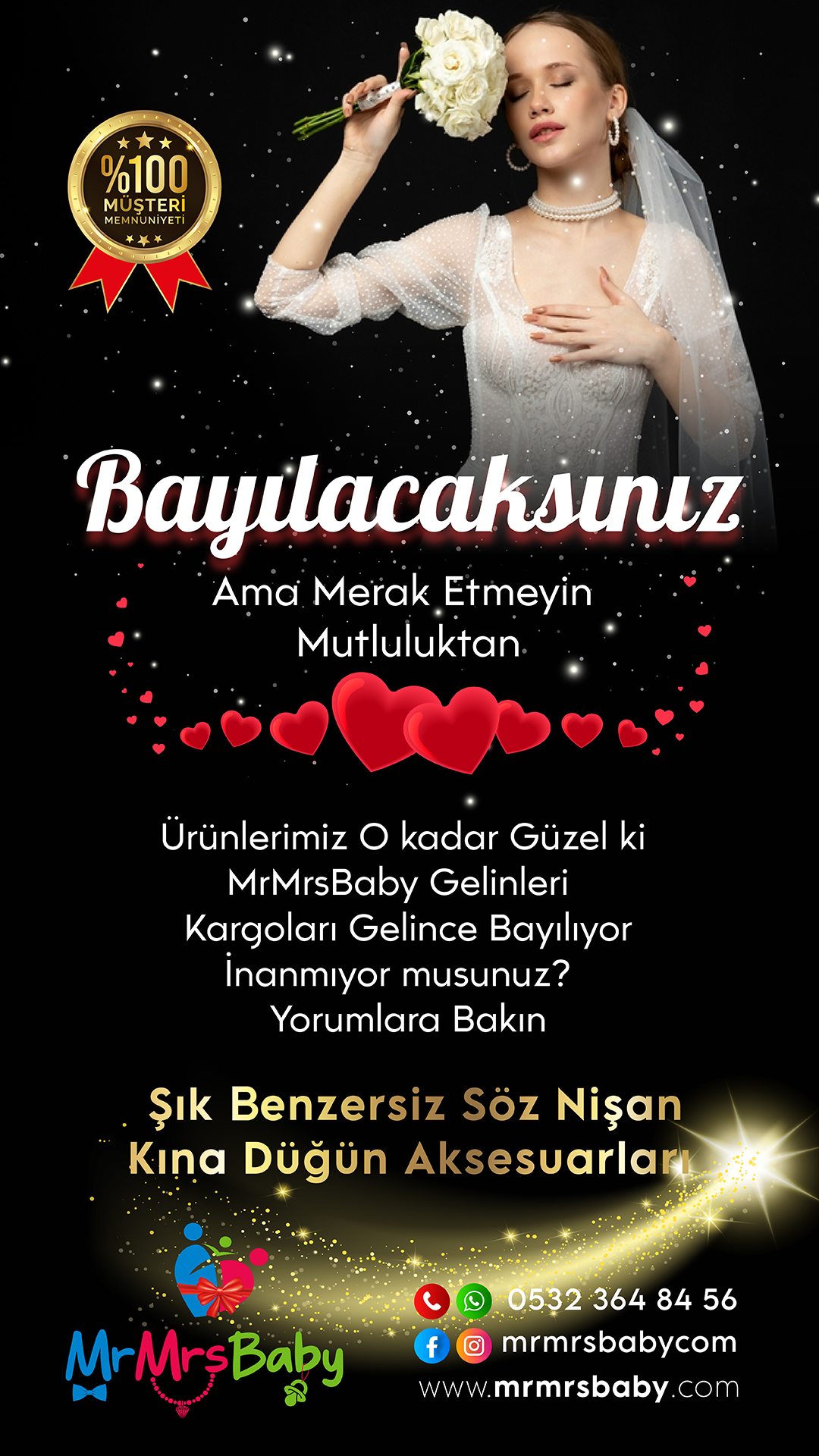 Yeşil Gold Simli Kına Seti