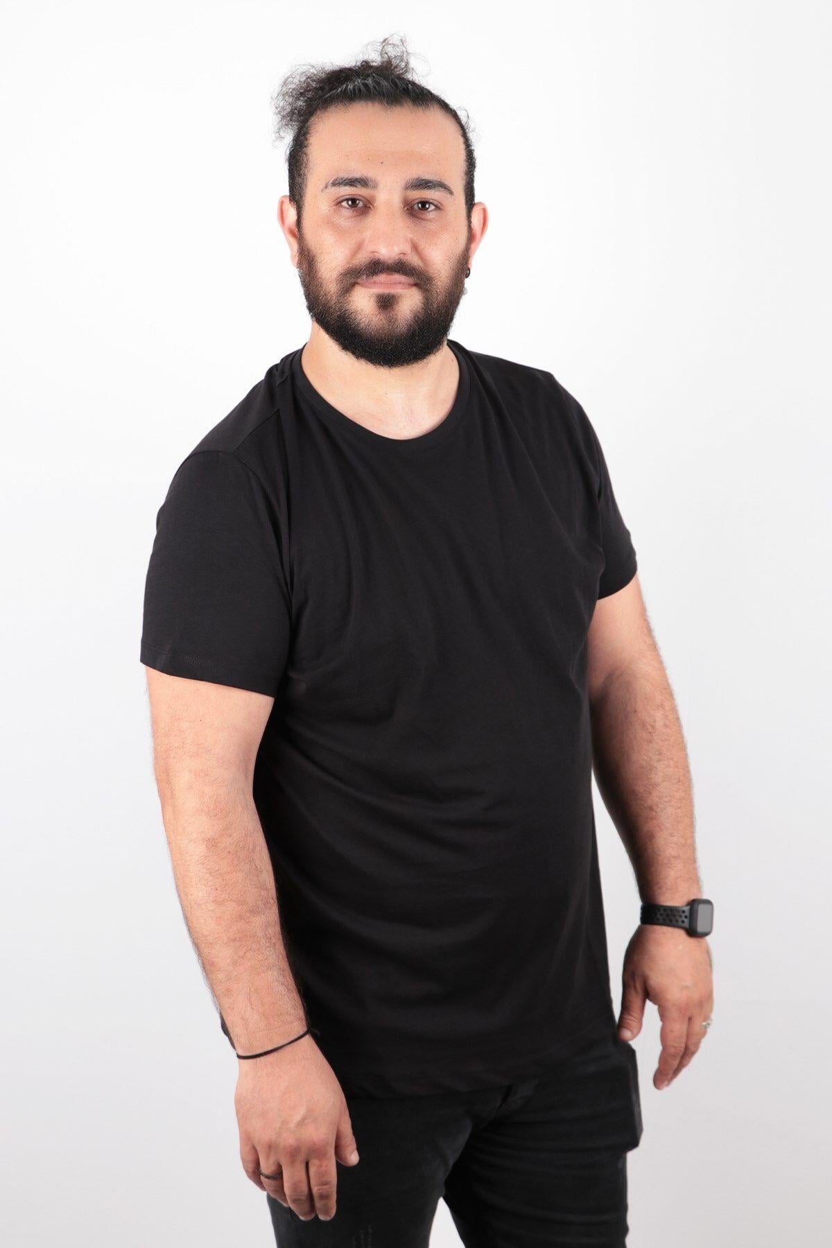 Büyük Beden Basic T-shirt %100 Pamuk Tişört