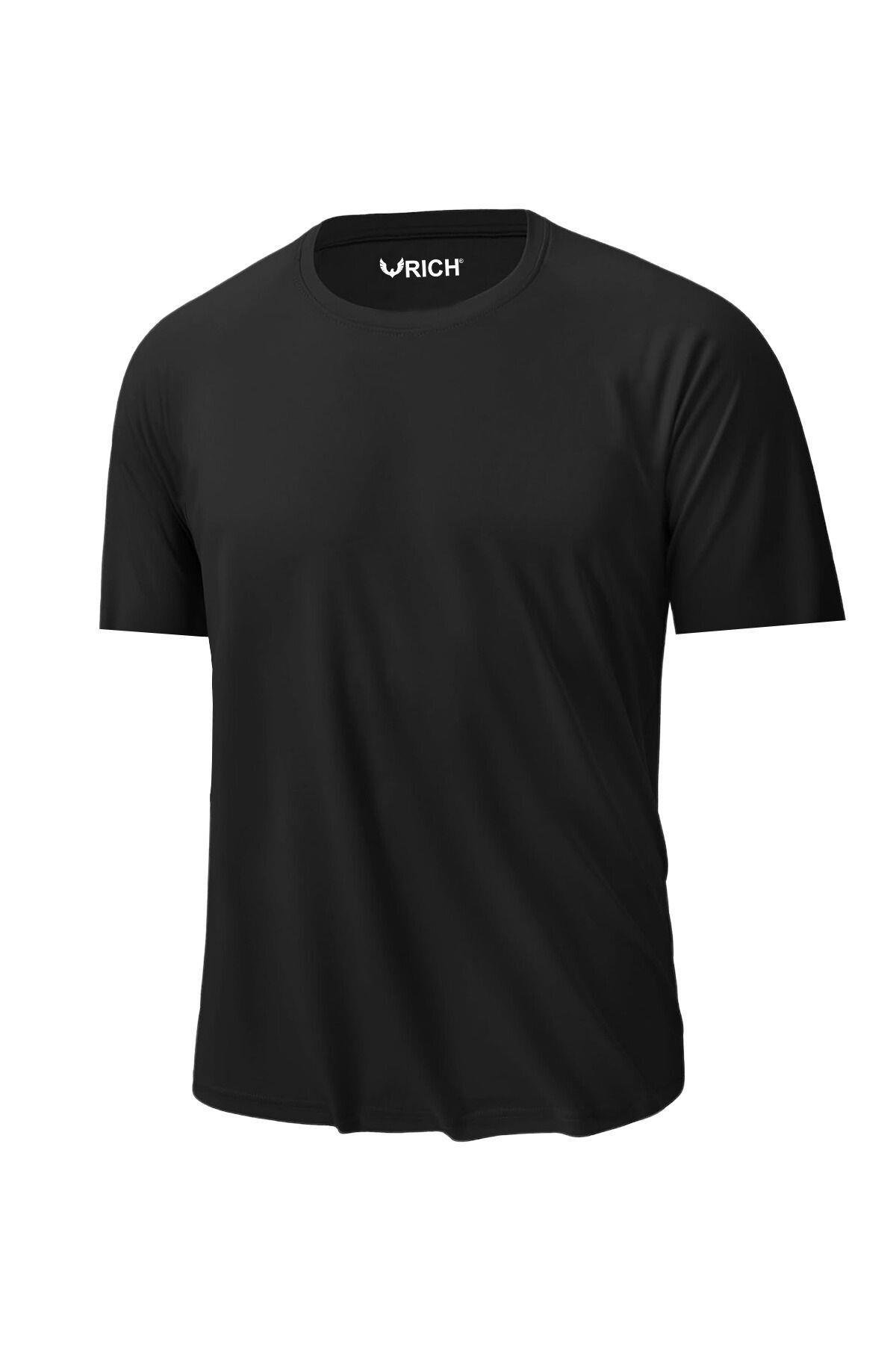 Erkek 3'Lü Paket %100 Pamuk Slim Fit Sporcu Tişört Basic Bisiklet Yaka Kısa Kollu T-Shirt