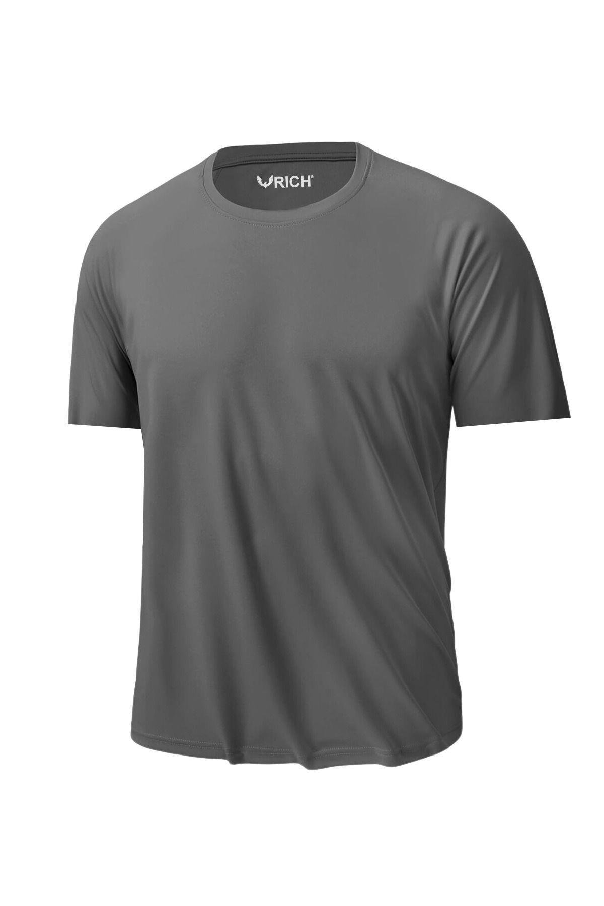 Erkek 3'Lü Paket %100 Pamuk Slim Fit Sporcu Tişört Basic Bisiklet Yaka Kısa Kollu T-Shirt