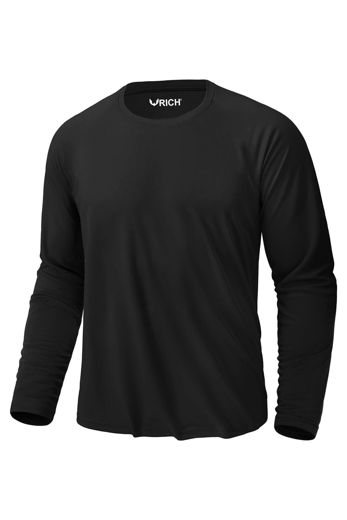 Erkek 3'lü Paket Basic Uzun Kollu Tişört Sporcu Body T-shirt