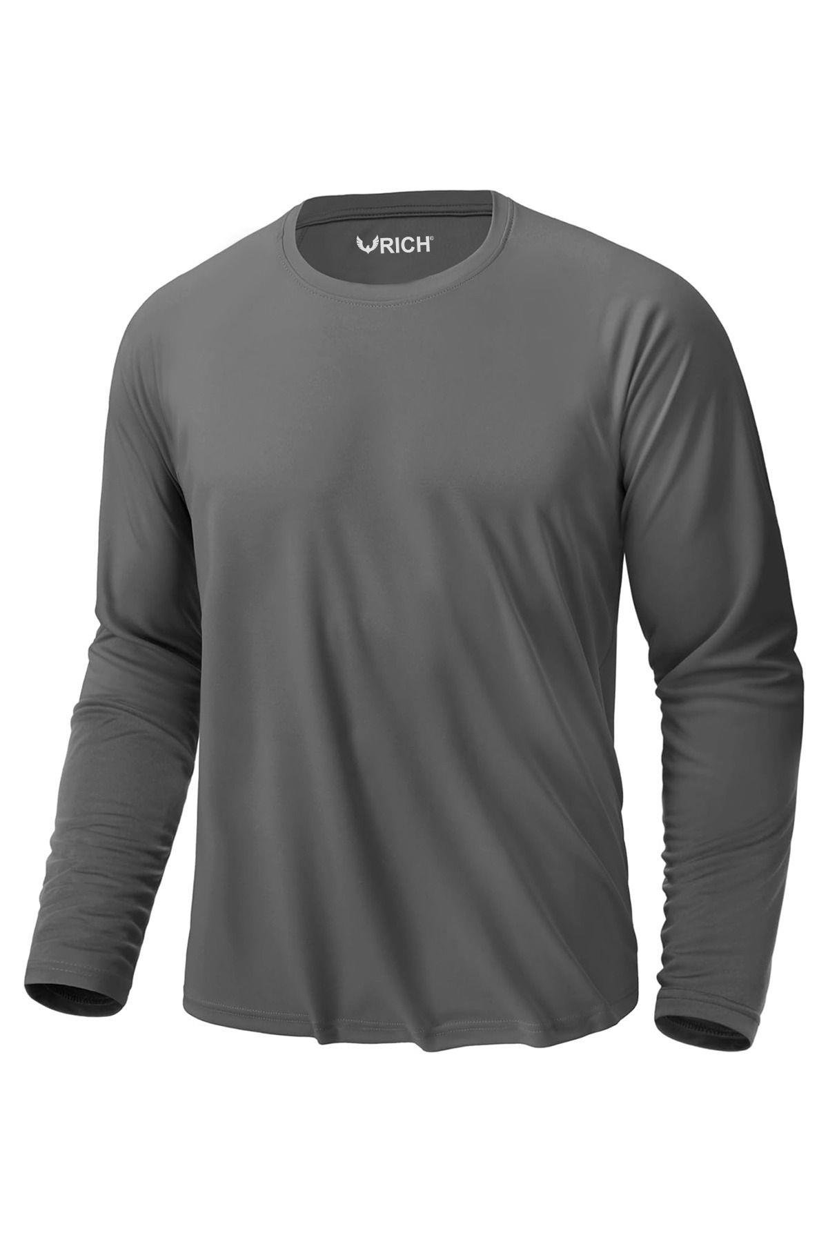 Erkek 3'lü Paket Basic Uzun Kollu Tişört Sporcu Body T-shirt
