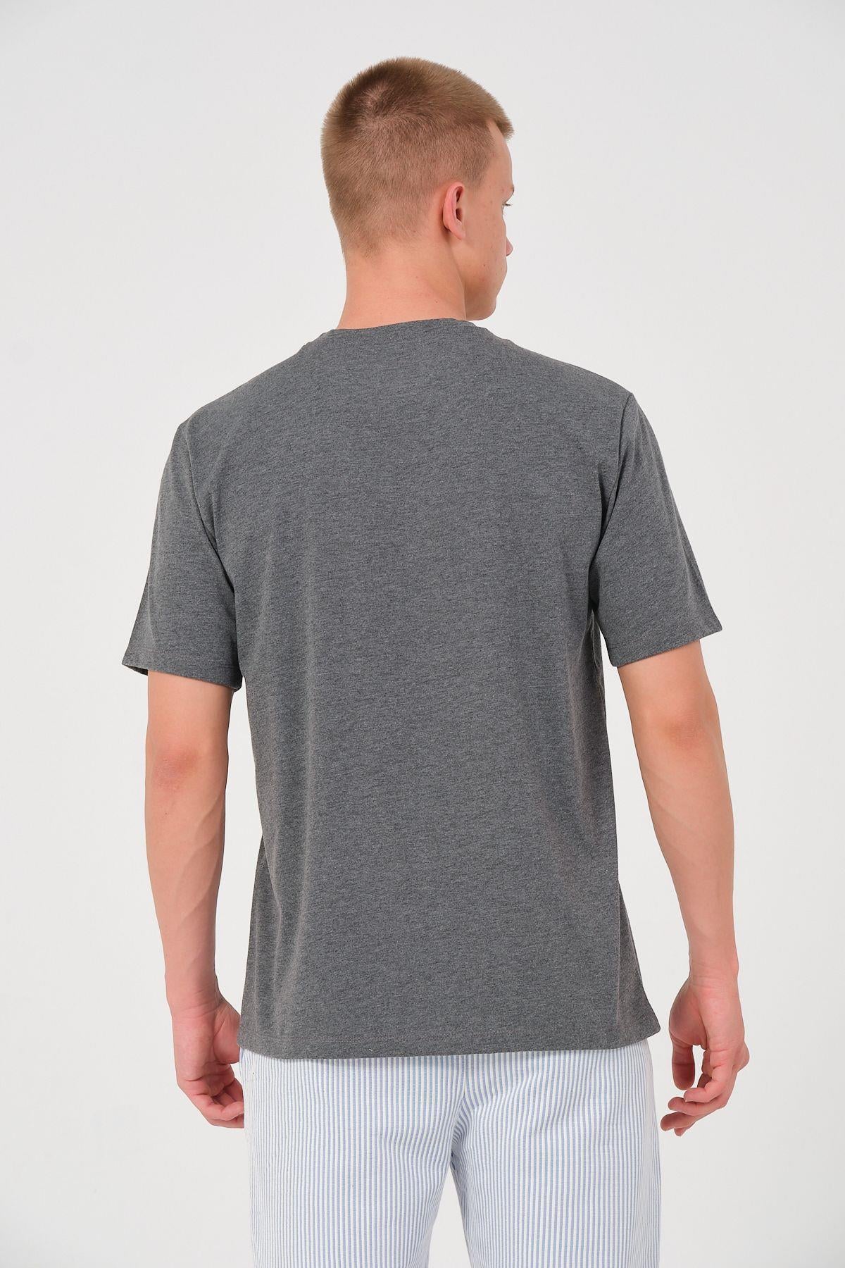 Erkek 4 Lü Paket %100 Pamuk Oversize Tişört Basic Bisiklet Yaka Kısa Kollu T-Shirt