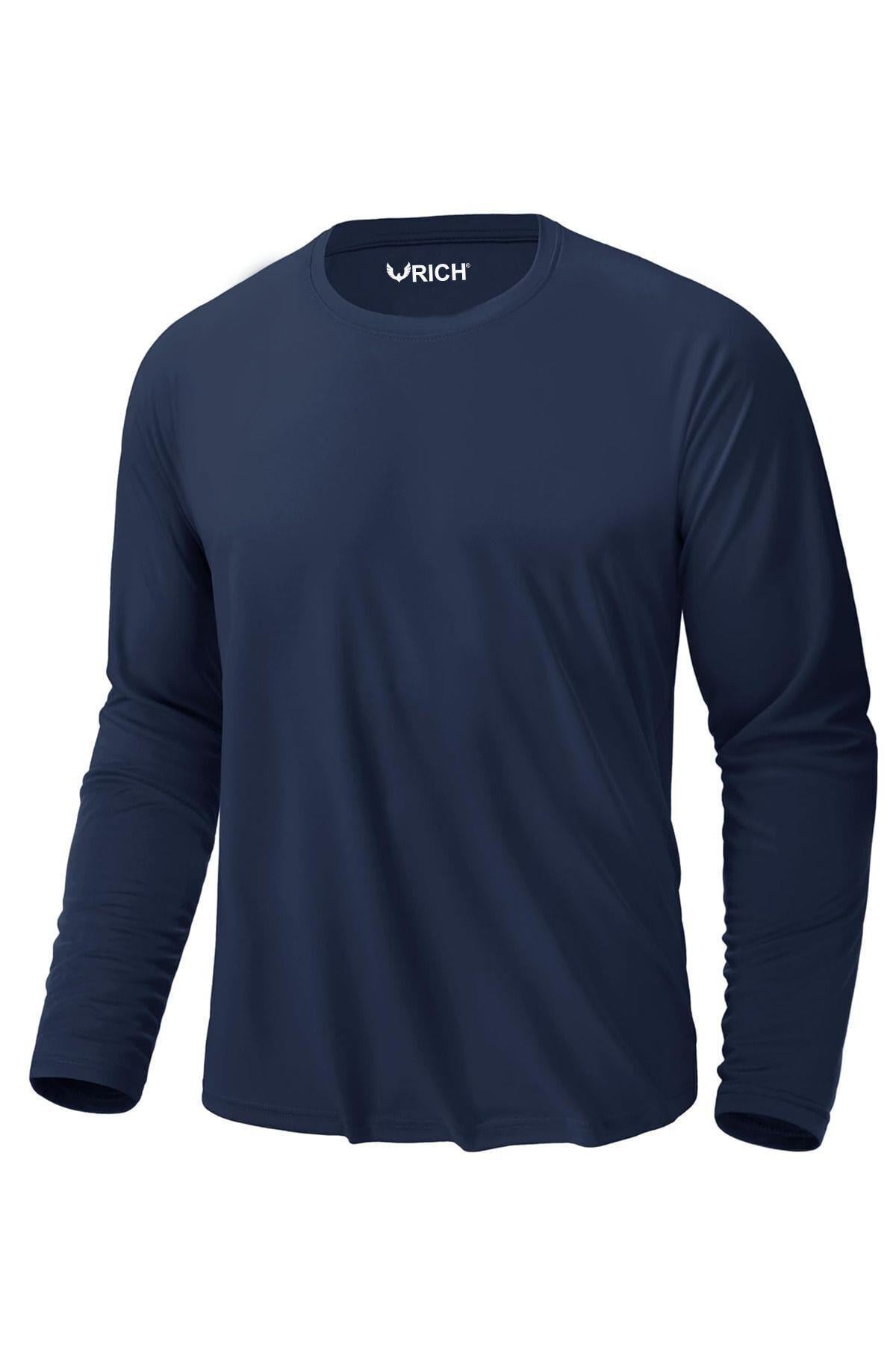 Erkek 4'lü Paket Basic Uzun Kollu Tişört Sporcu Body T-shirt