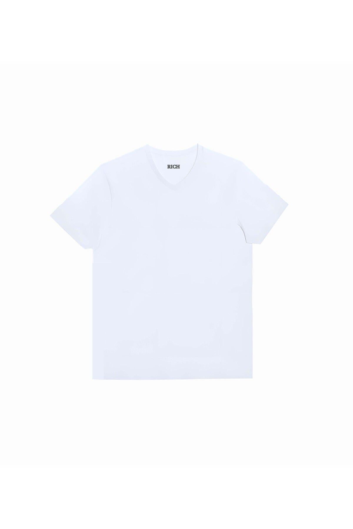 Erkek 4'lü Paket Kısa Kollu V Yaka T-Shirt