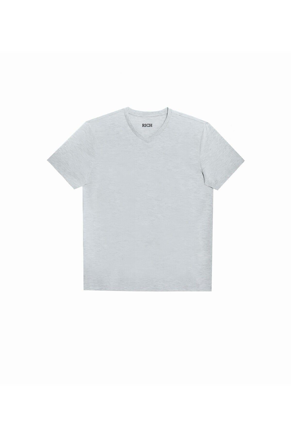 Erkek 4'lü Paket Kısa Kollu V Yaka T-Shirt