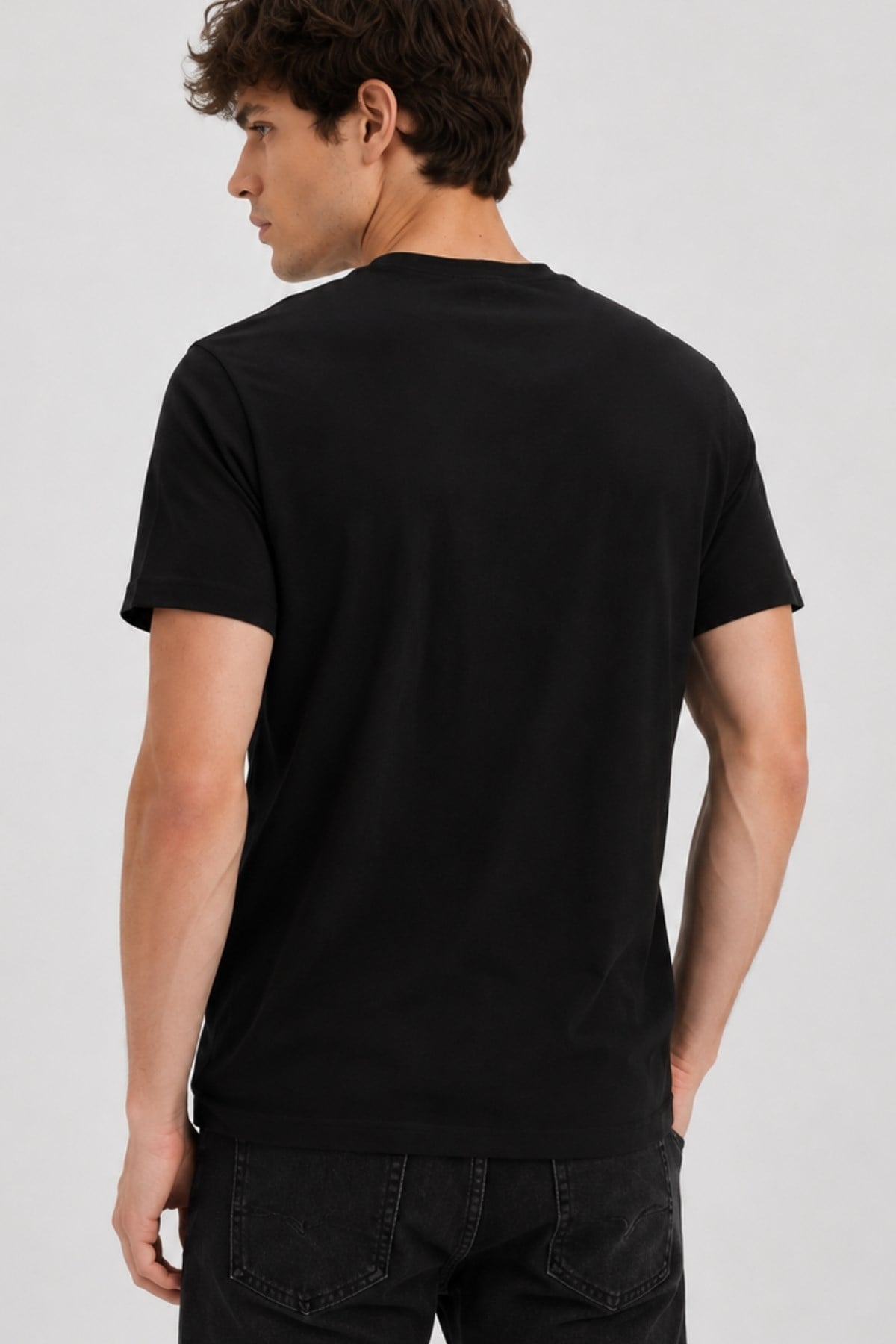 Erkek Basic T-shirt %100 Pamuk Tişört