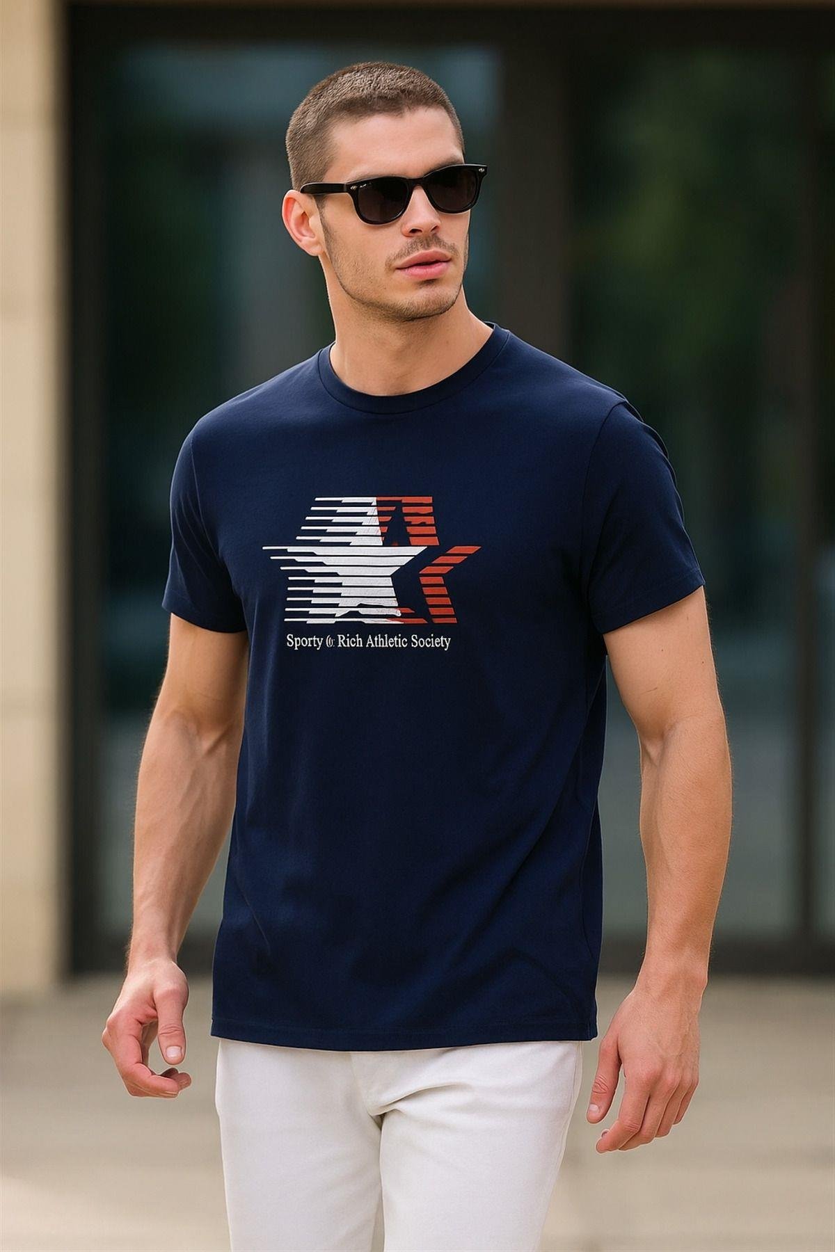 Erkek Basic T-shirt %100 Pamuk Tişört