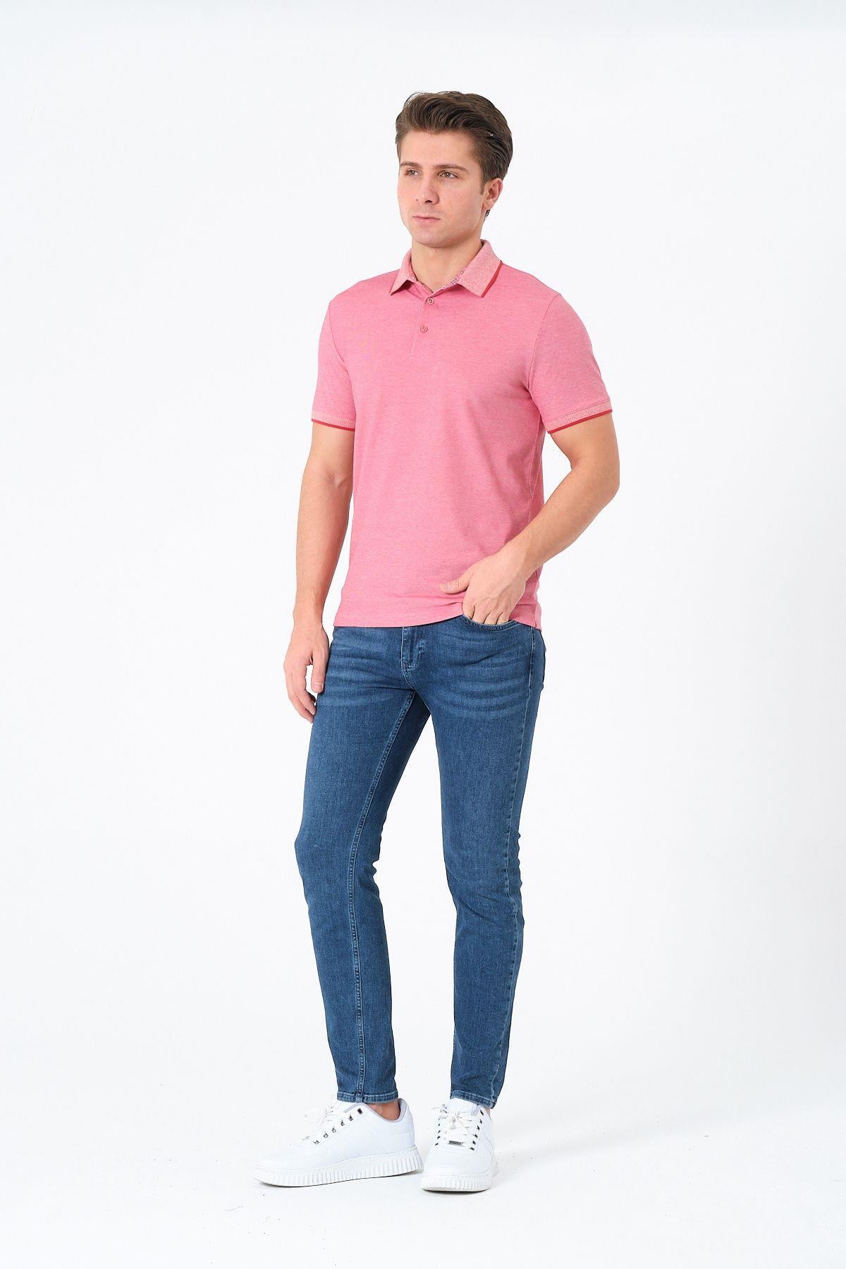 Erkek Basic Tişört Polo Yaka T-shirt