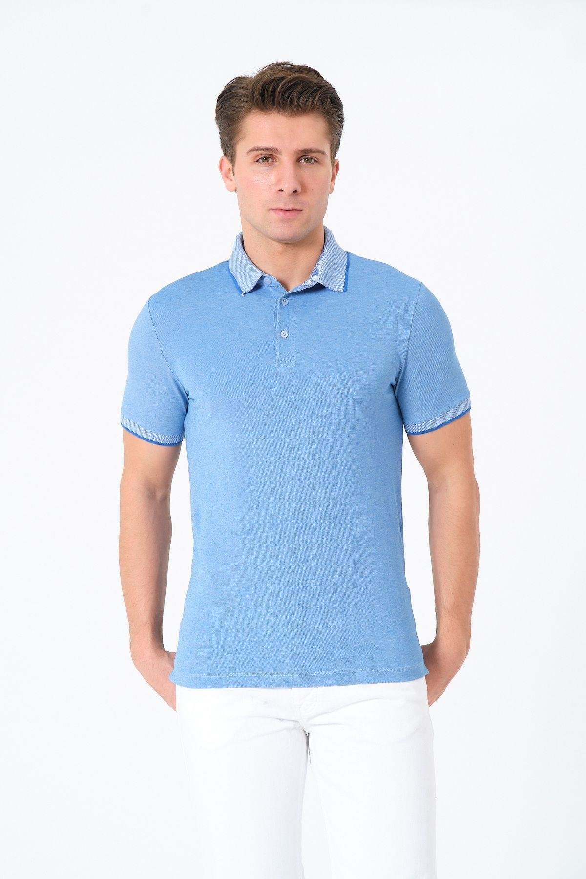 Erkek Basic Tişört Polo Yaka T-shirt