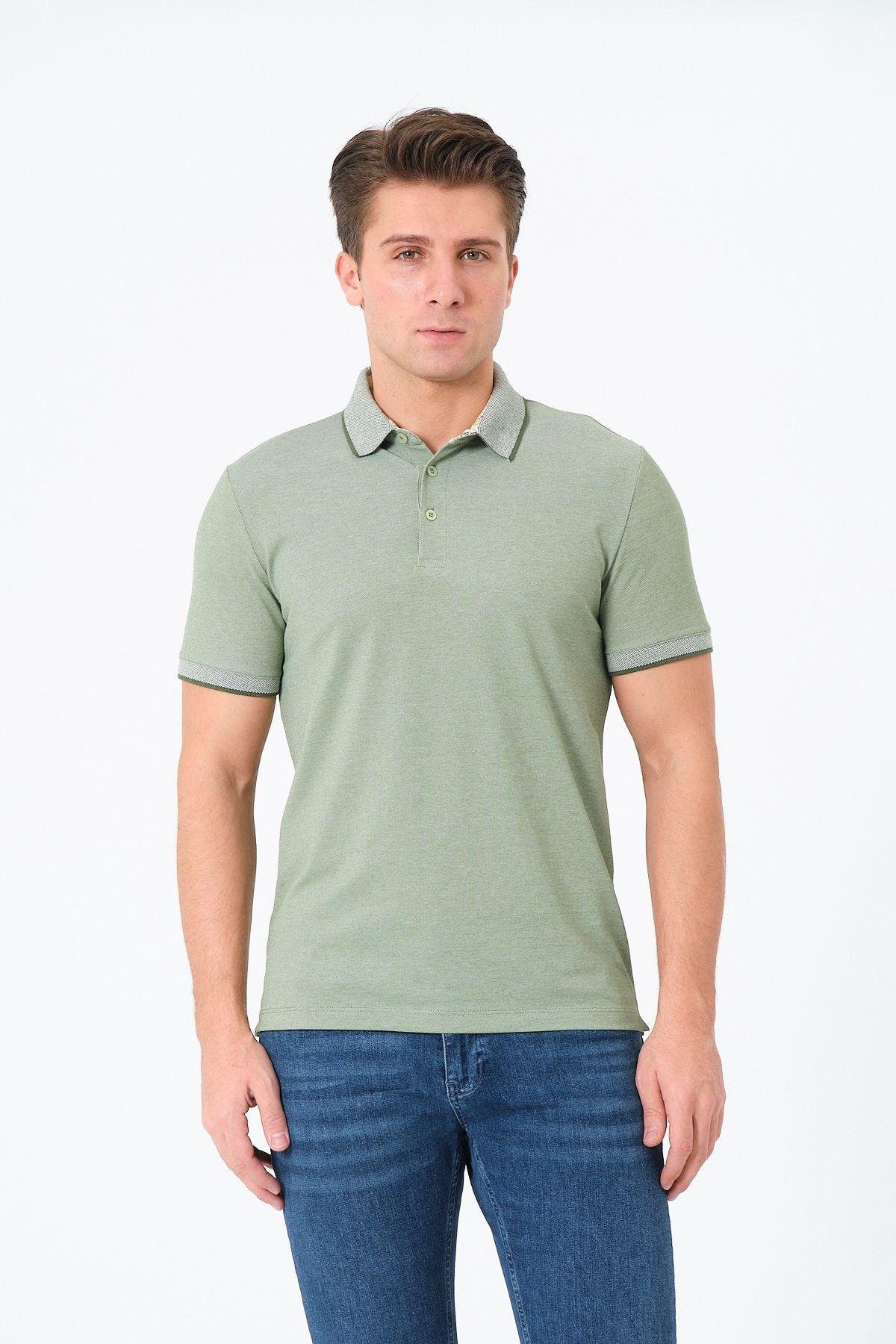 Erkek Basic Tişört Polo Yaka T-shirt