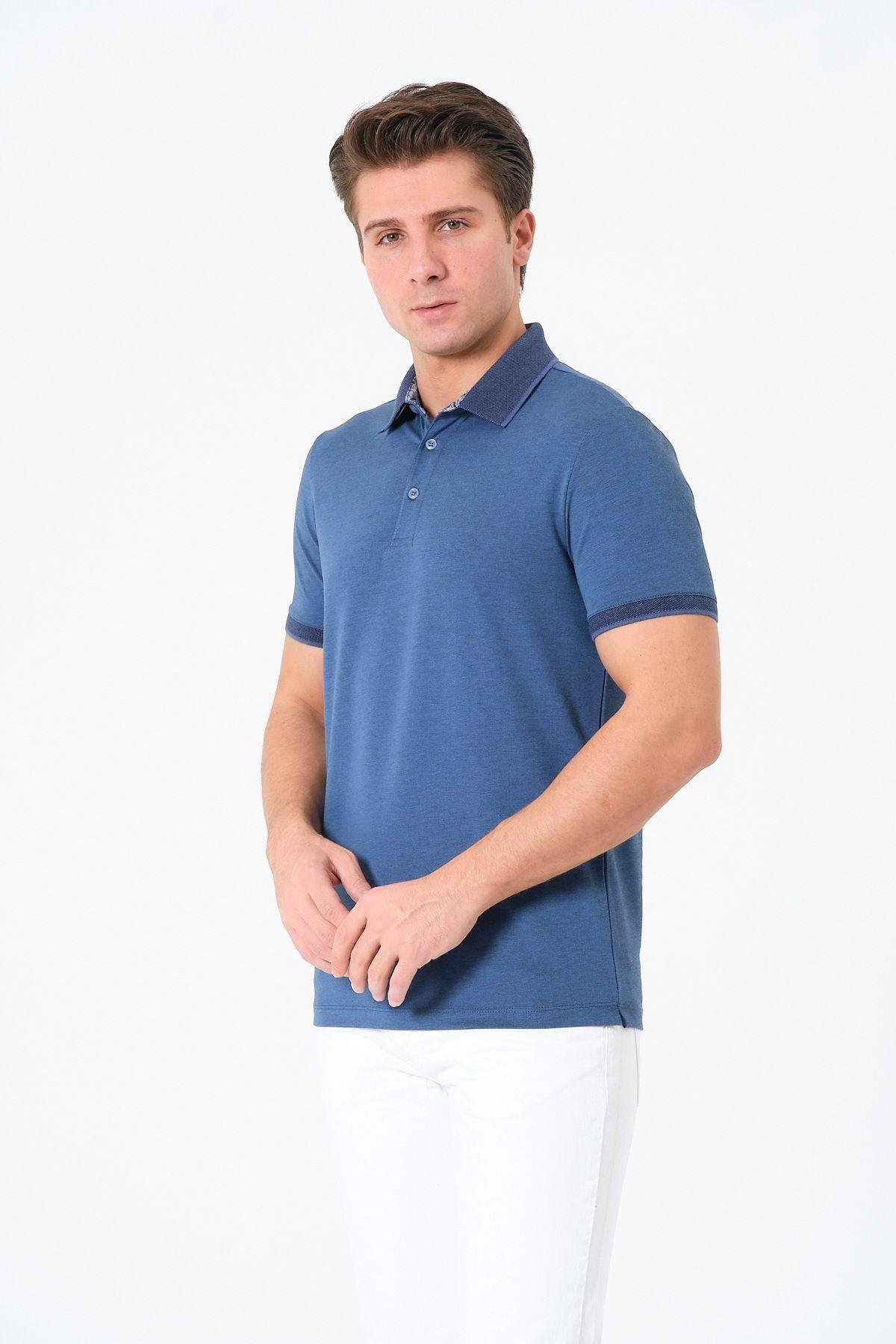 Erkek Basic Tişört Polo Yaka T-shirt