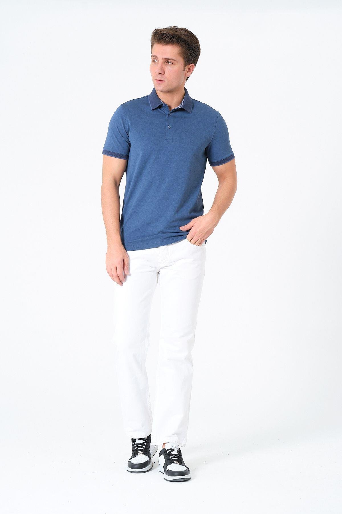 Erkek Basic Tişört Polo Yaka T-shirt