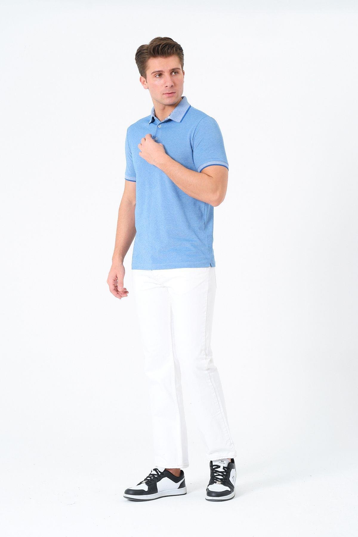 Erkek Basic Tişört Polo Yaka T-shirt