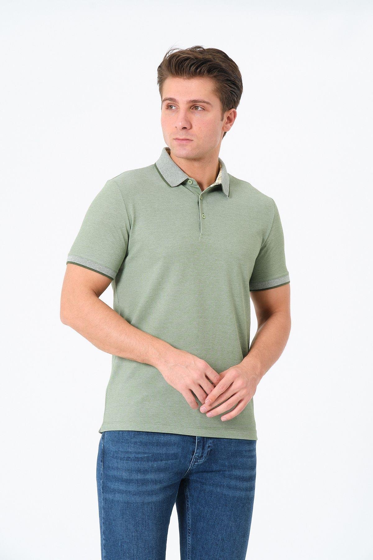 Erkek Basic Tişört Polo Yaka T-shirt