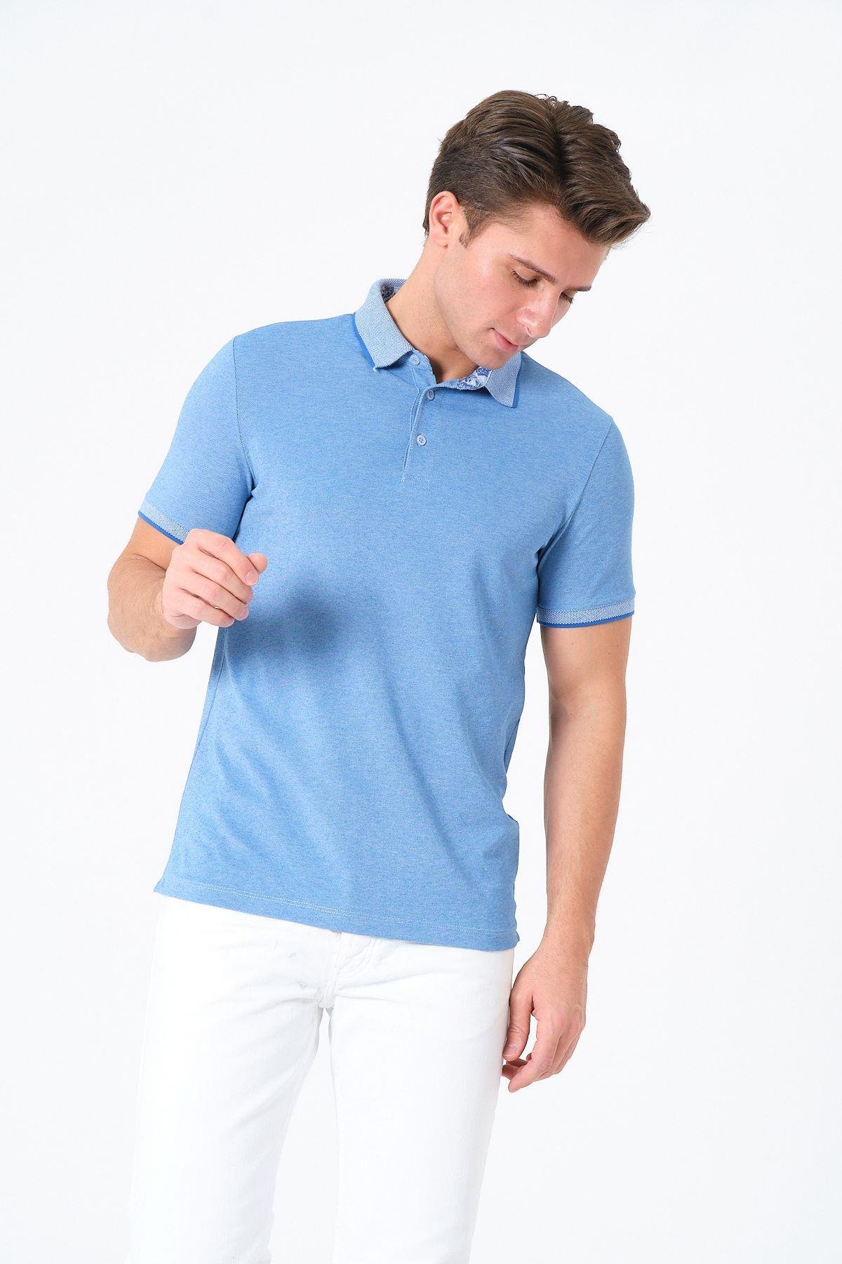 Erkek Basic Tişört Polo Yaka T-shirt