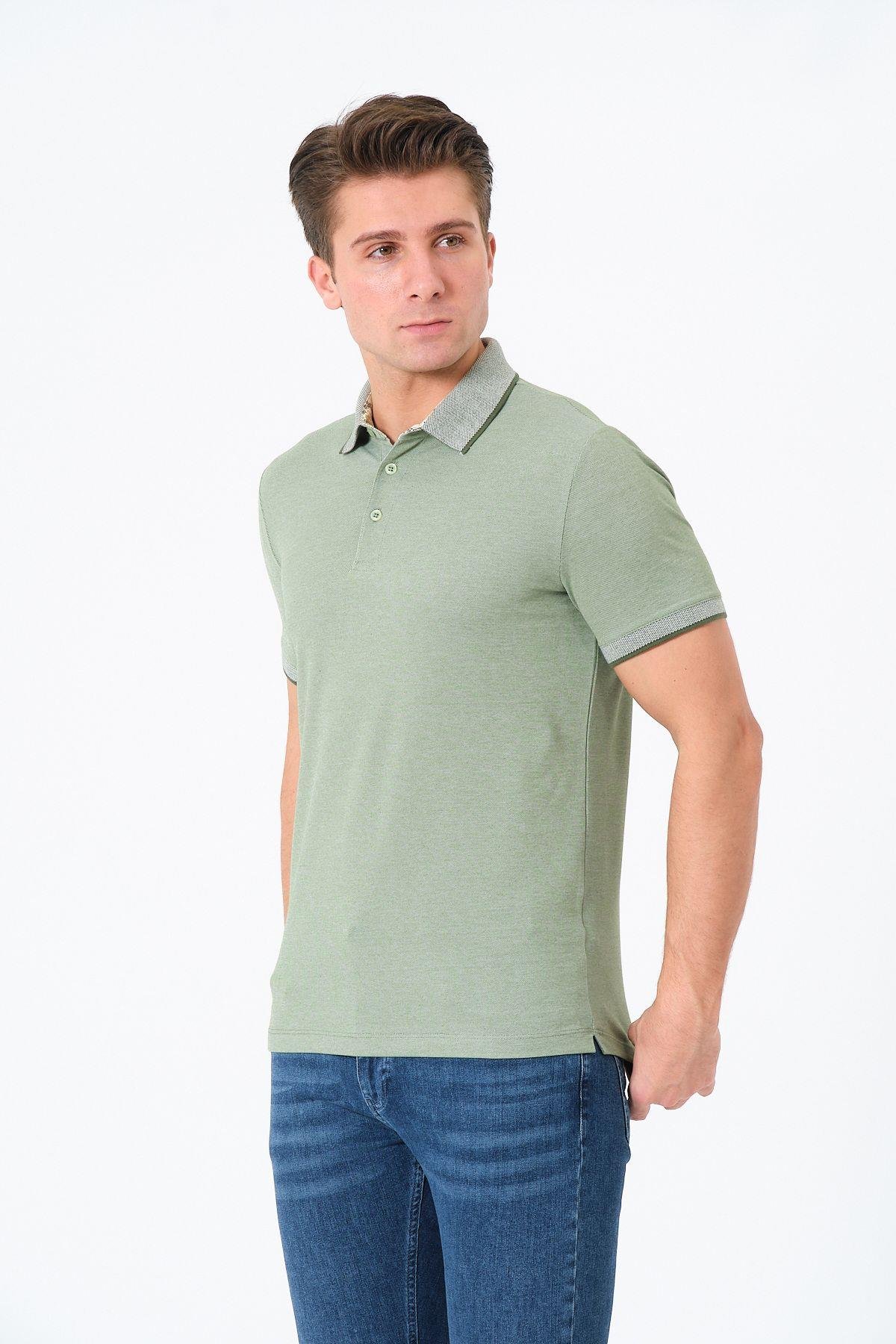 Erkek Basic Tişört Polo Yaka T-shirt