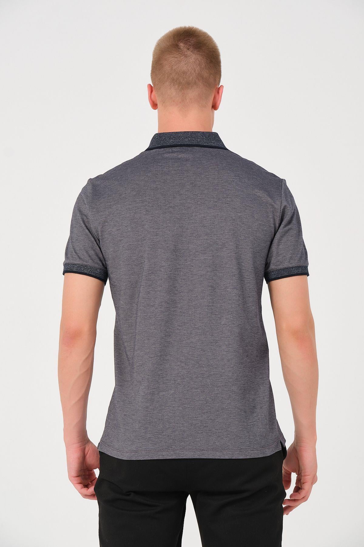 Erkek Düz Renk Cepli Polo Yaka Tişört T-shirt
