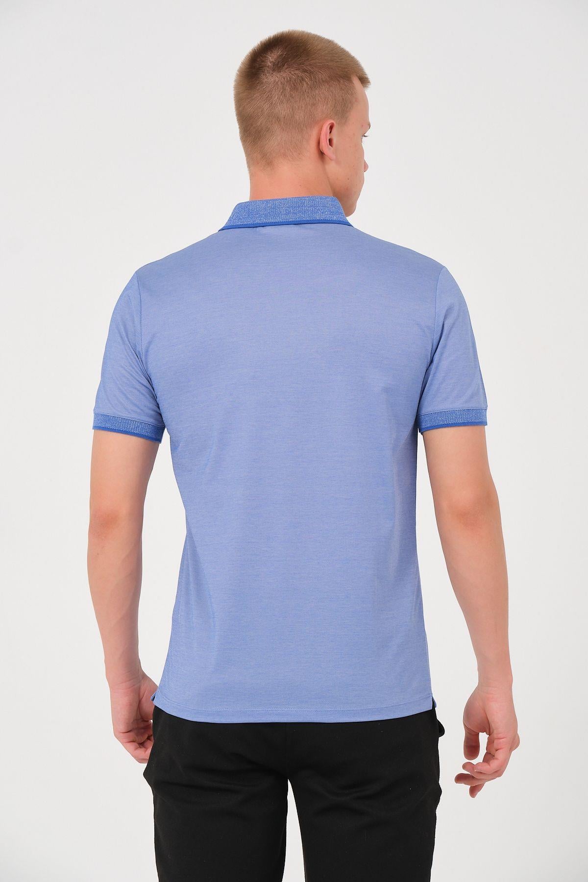 Erkek Düz Renk Cepli Polo Yaka Tişört T-shirt