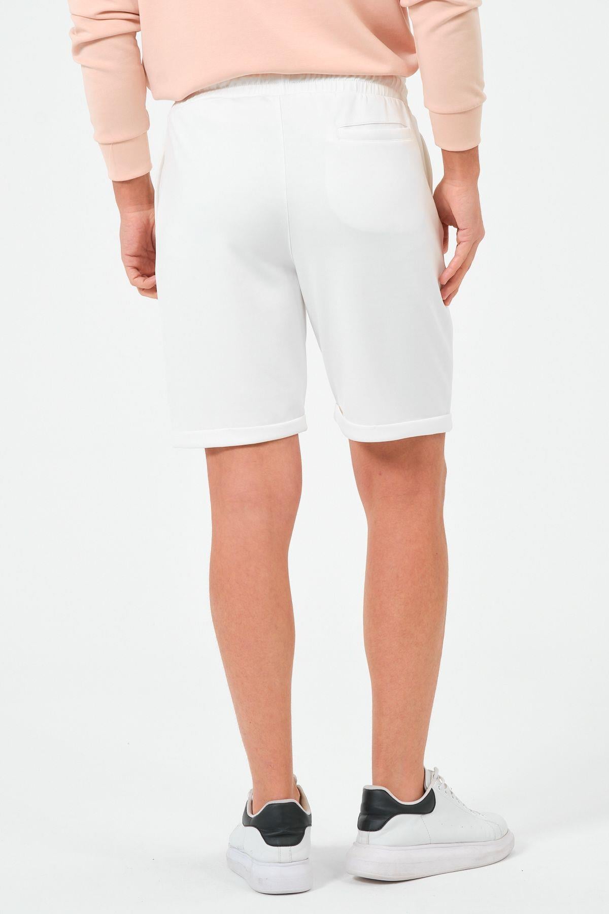 Erkek Düz Renk Regular Fit Bermuda Şort