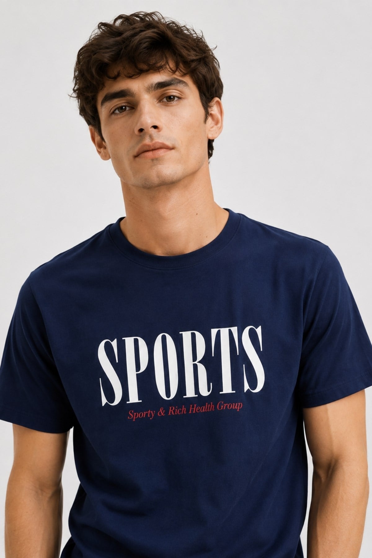 Erkek Lacivet Basic T-shirt Baskılı Slim Fit %100 Pamuk Tişört