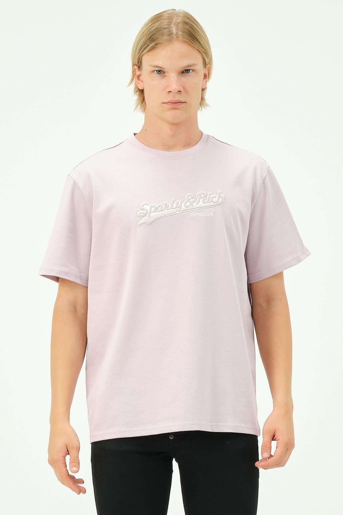 Erkek Nakış Baskılı Spor Oversize Tişört tshirt