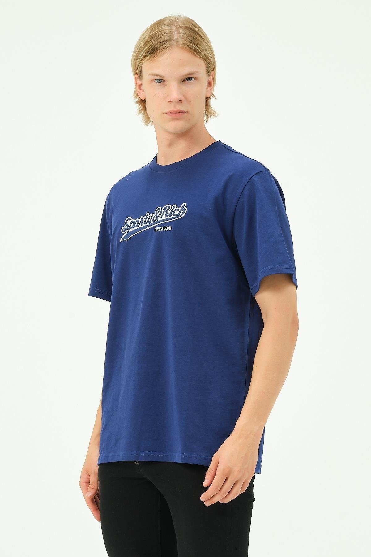 Erkek Nakış Baskılı Spor Oversize Tişört tshirt