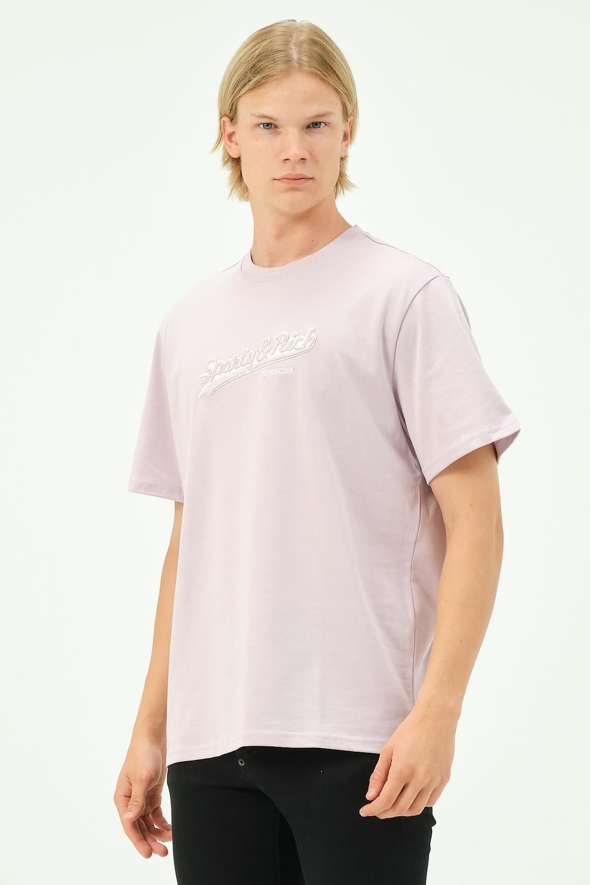 Erkek Nakış Baskılı Spor Oversize Tişört tshirt