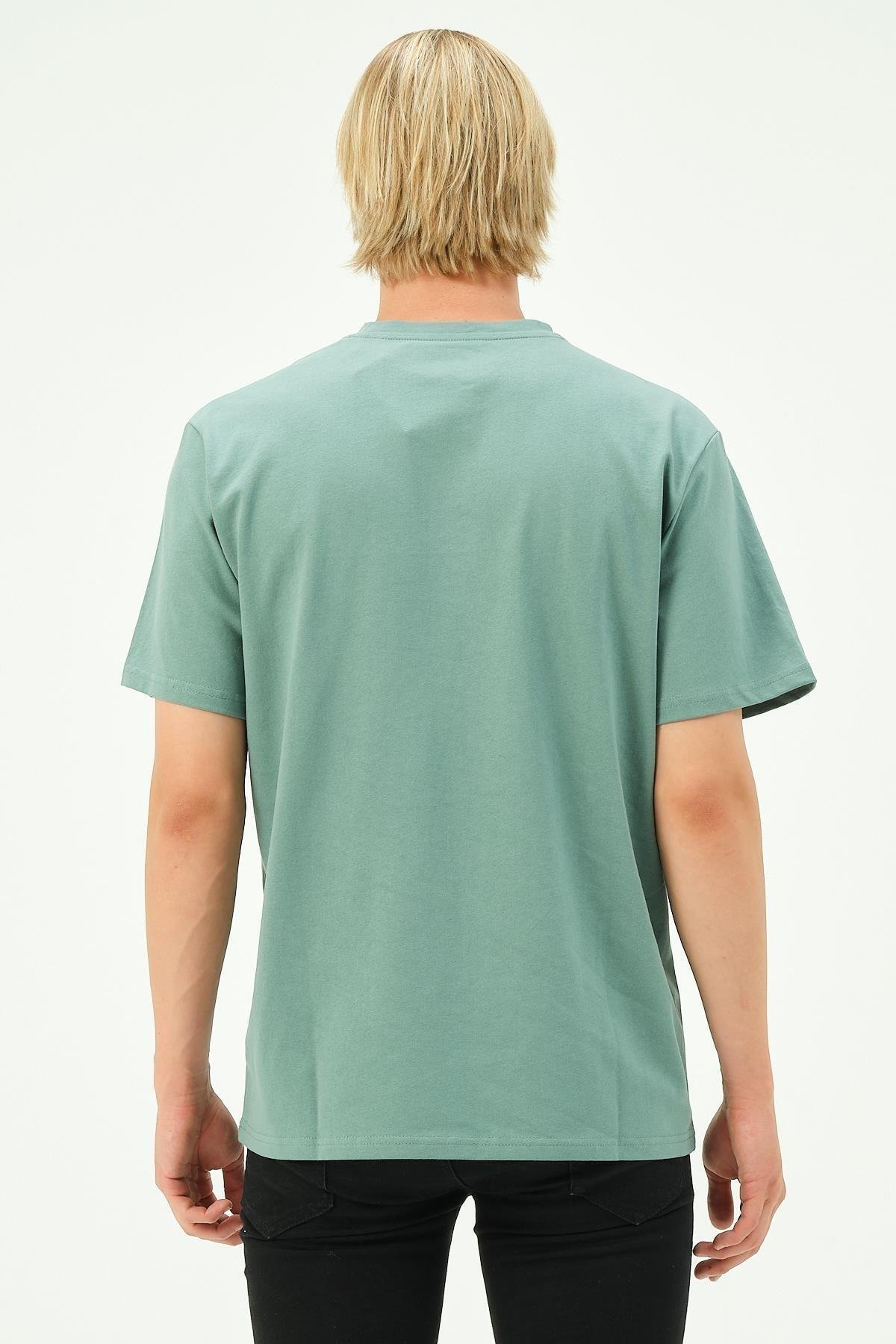 Erkek Nakış Baskılı Spor Oversize Tişört tshirt