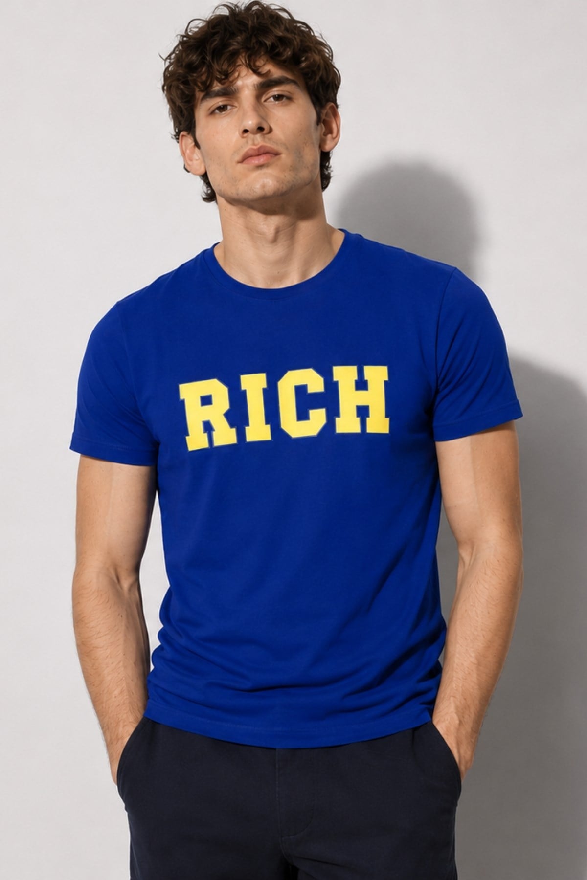 Erkek Nakış Baskılı T-shirt