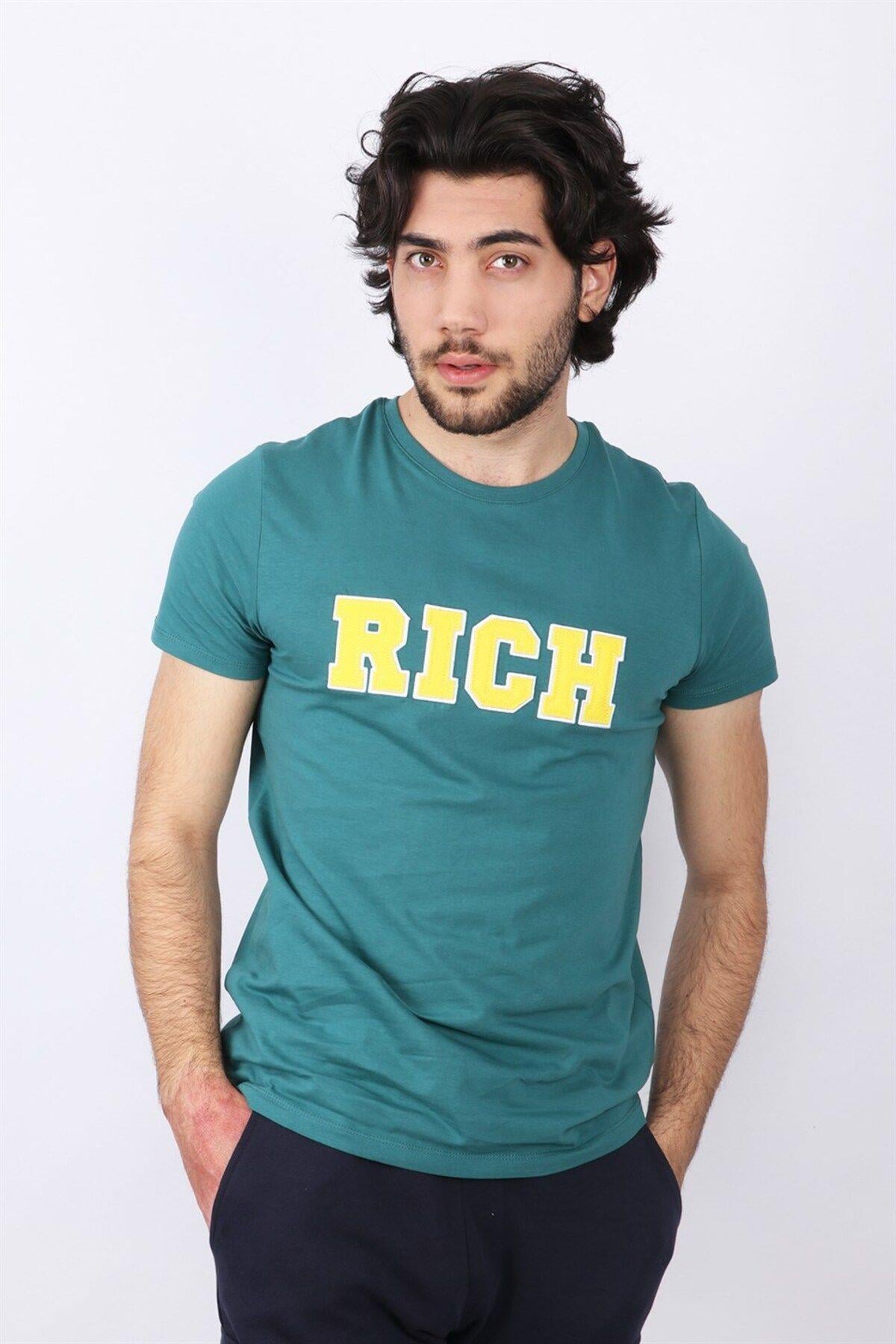 Erkek Nakış Baskılı T-shirt