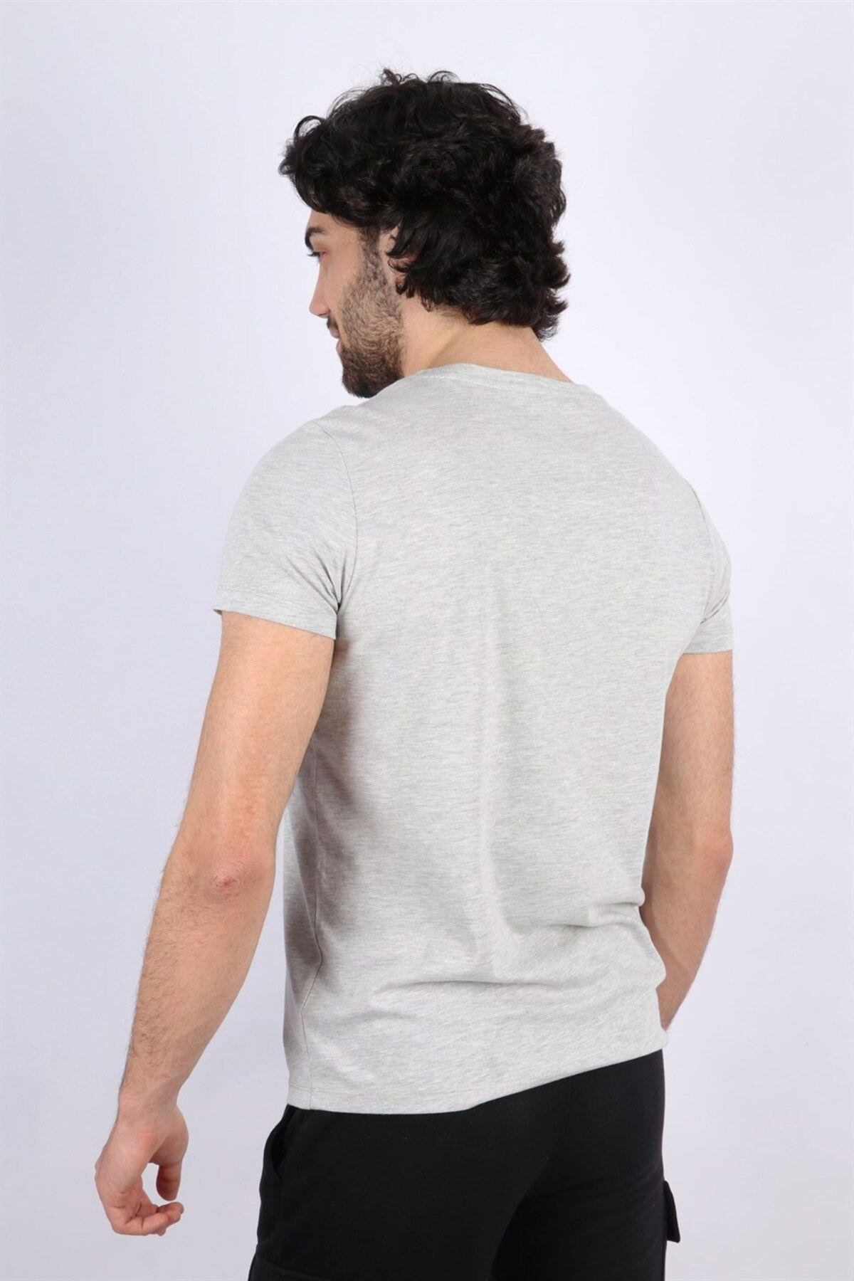 Erkek Nakış Baskılı T-shirt
