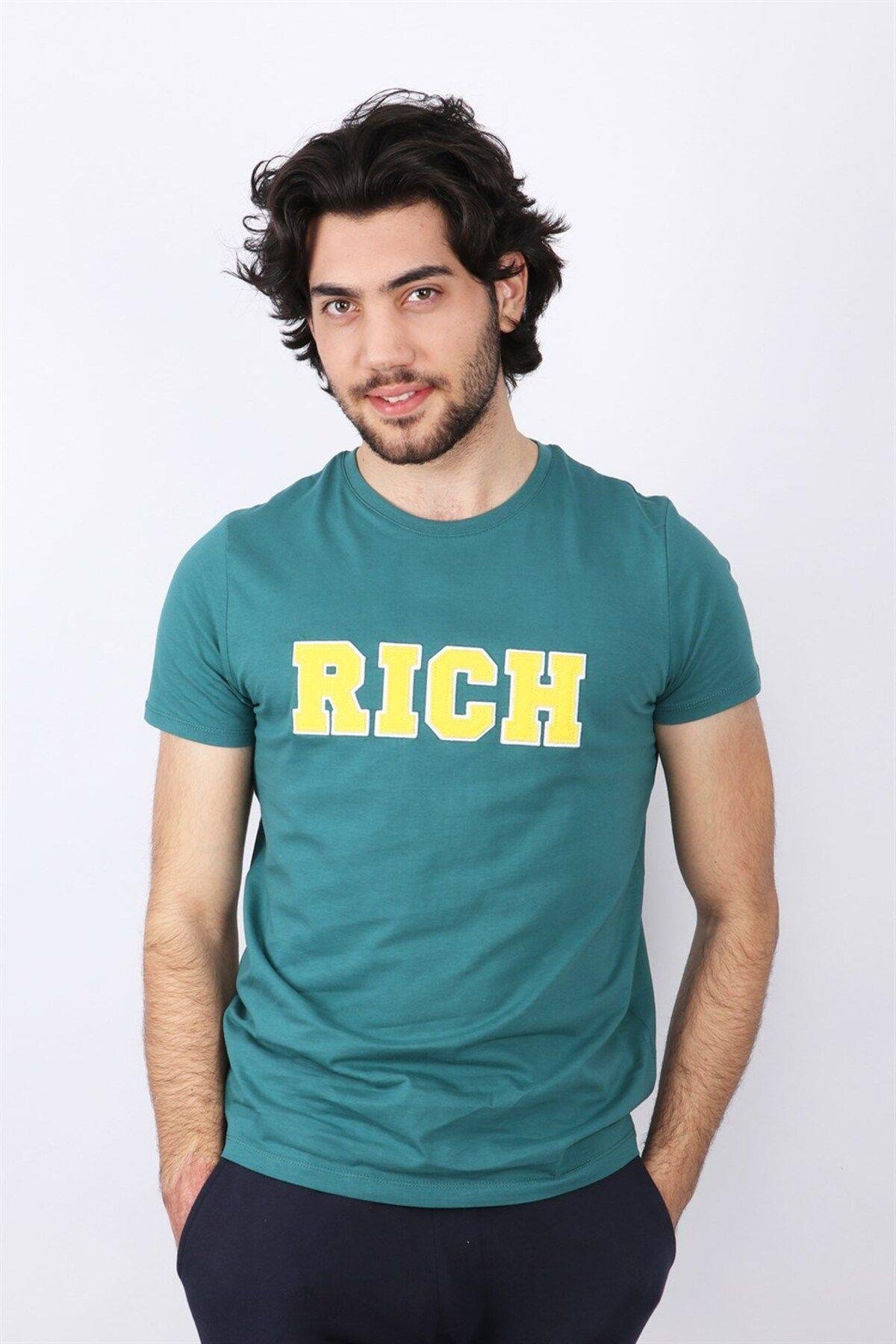 Erkek Nakış Baskılı T-shirt