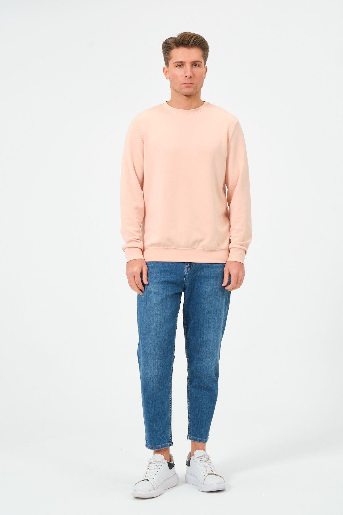 Erkek Oversize Bisiklet Yaka Sucuba Sweatshirt
