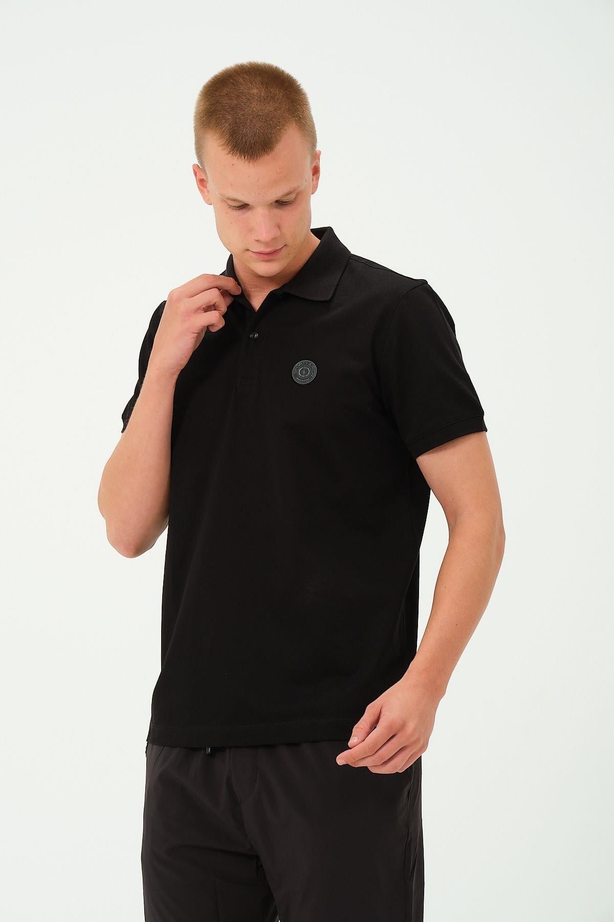 Erkek Polo Yaka Tişört Rahat Kesim Baskılı T-shirt