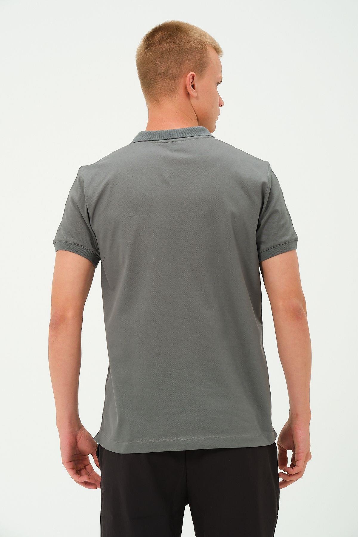 Erkek Polo Yaka Tişört Rahat Kesim Baskılı T-shirt