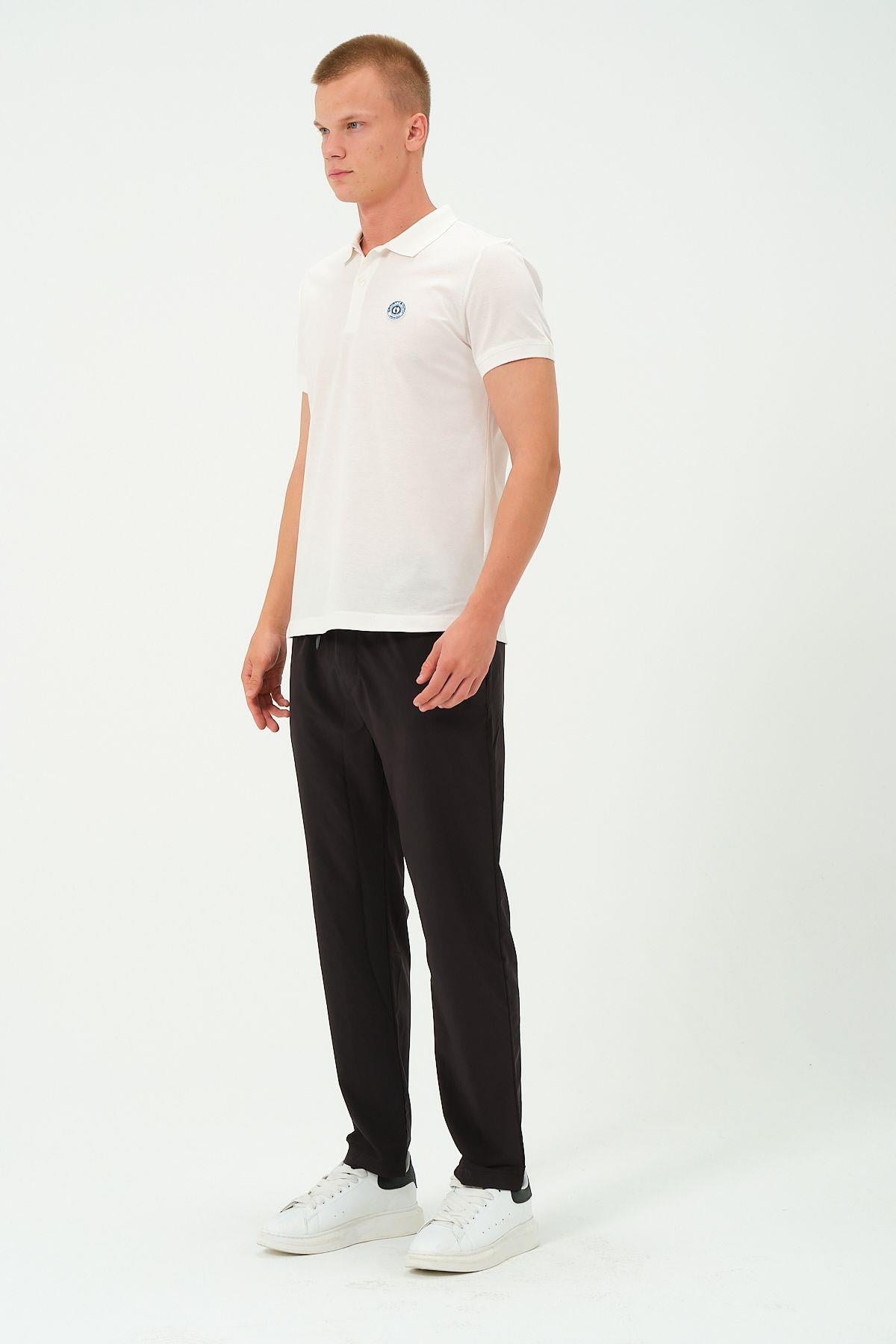 Erkek Polo Yaka Tişört Rahat Kesim Baskılı T-shirt