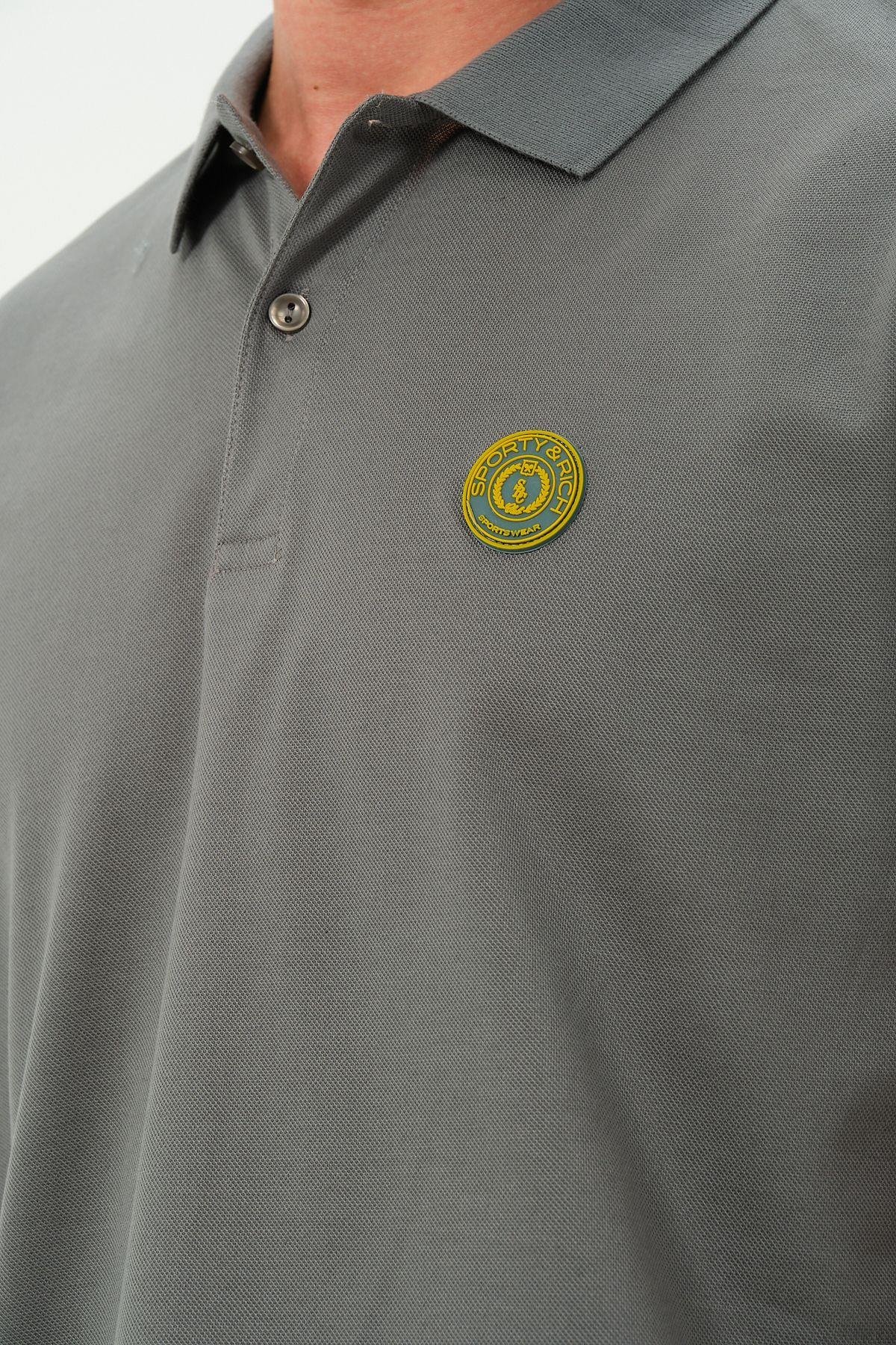 Erkek Polo Yaka Tişört Rahat Kesim Baskılı T-shirt