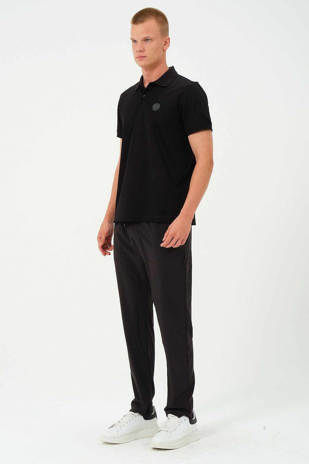 Erkek Polo Yaka Tişört Rahat Kesim Baskılı T-shirt