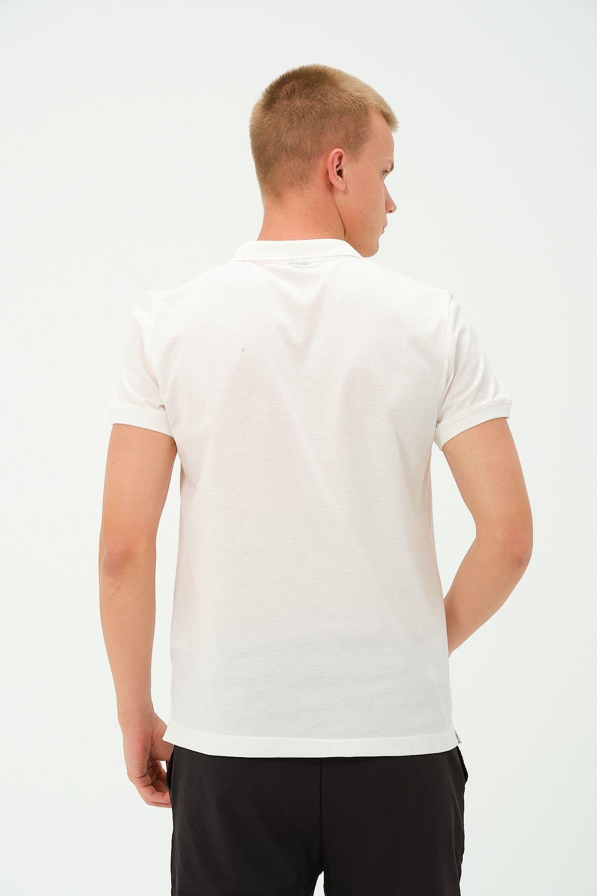Erkek Polo Yaka Tişört Rahat Kesim Baskılı T-shirt