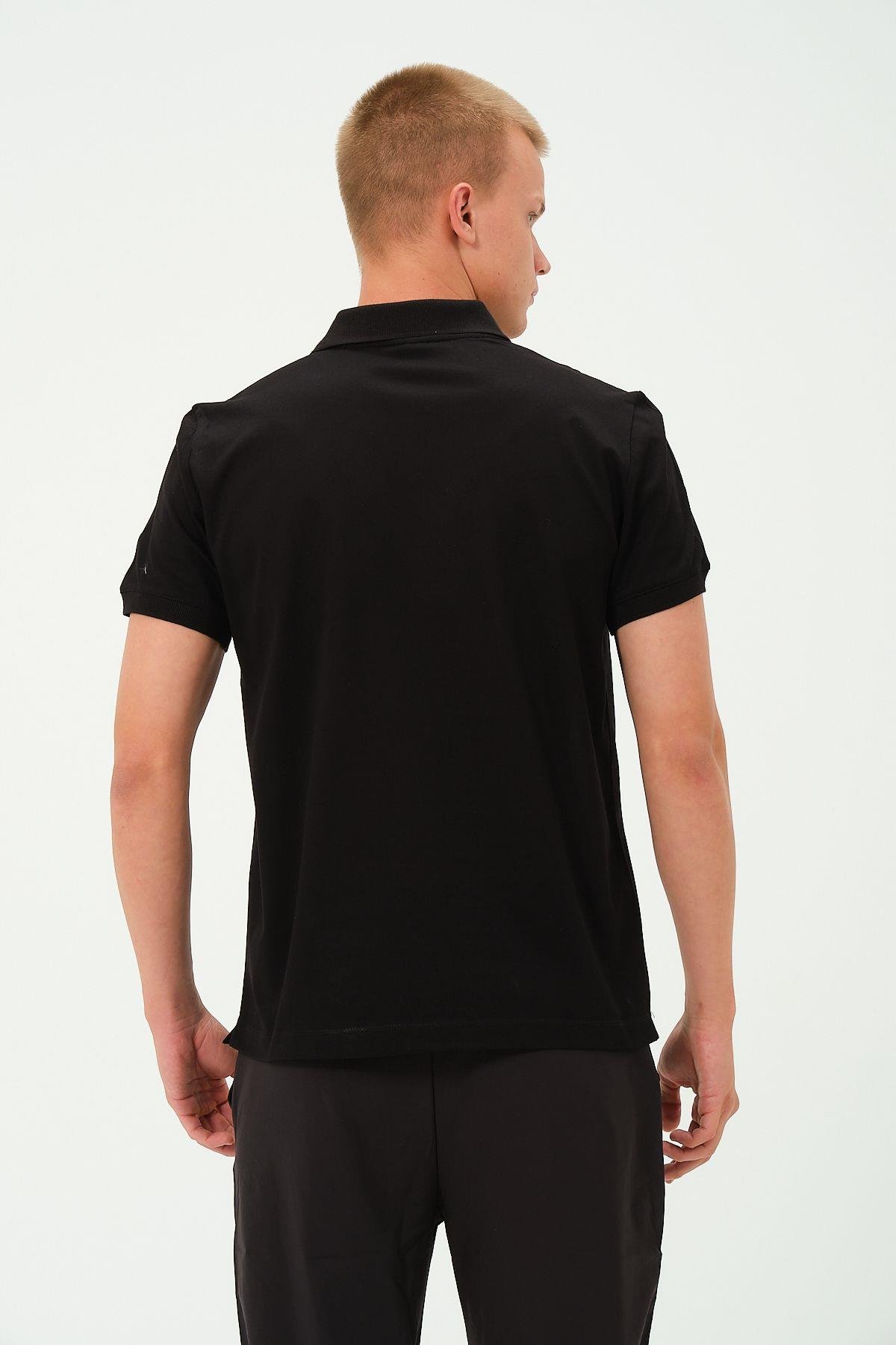 Erkek Polo Yaka Tişört Rahat Kesim Baskılı T-shirt